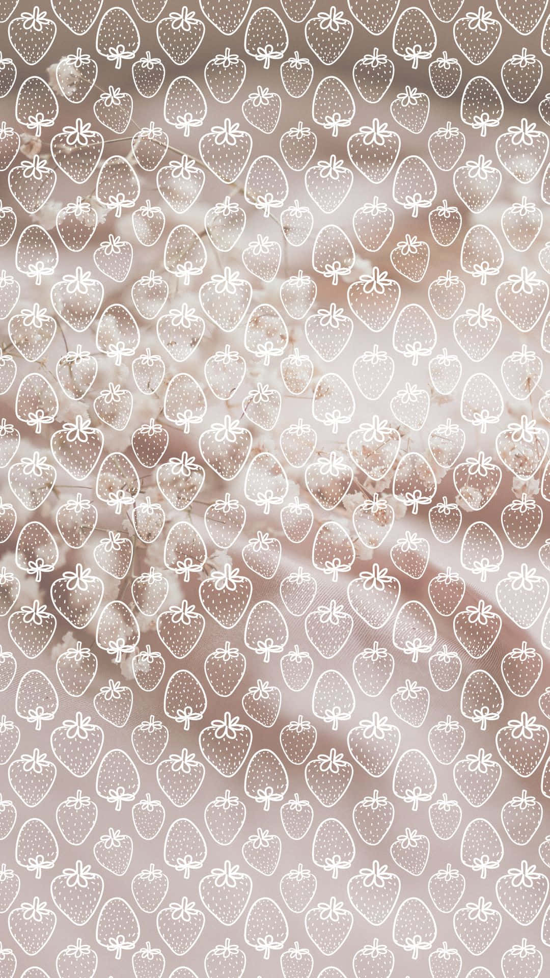 Aarbei Estetiese VSCO Patroon Agtergrond Muurpapier
