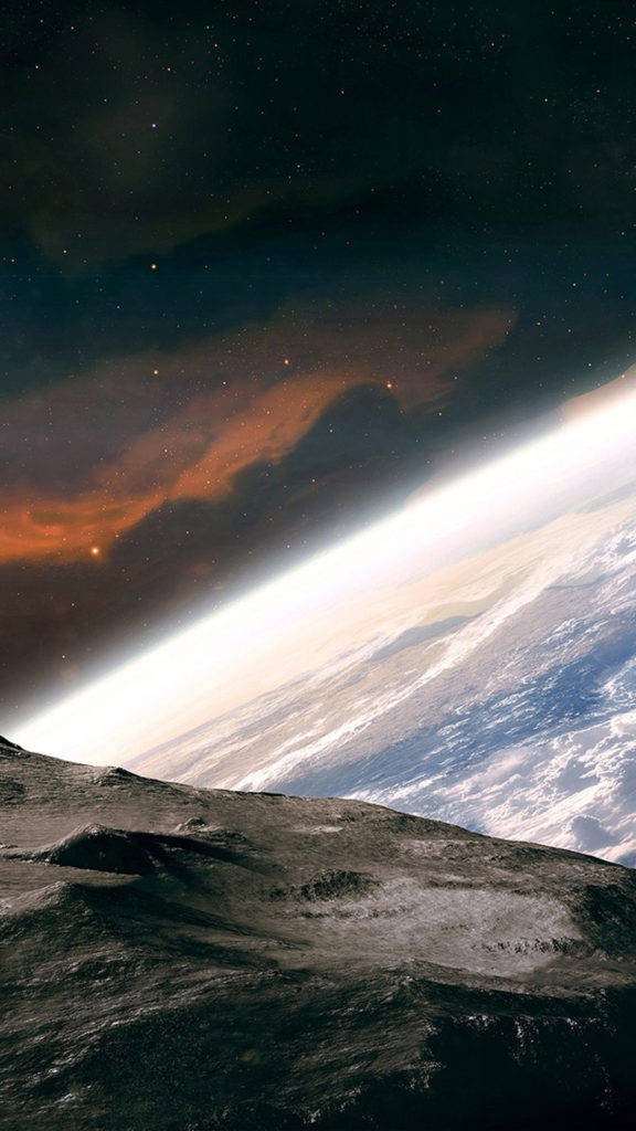 Aarde Atmosfeer Ruimte iPhone Muurpapier