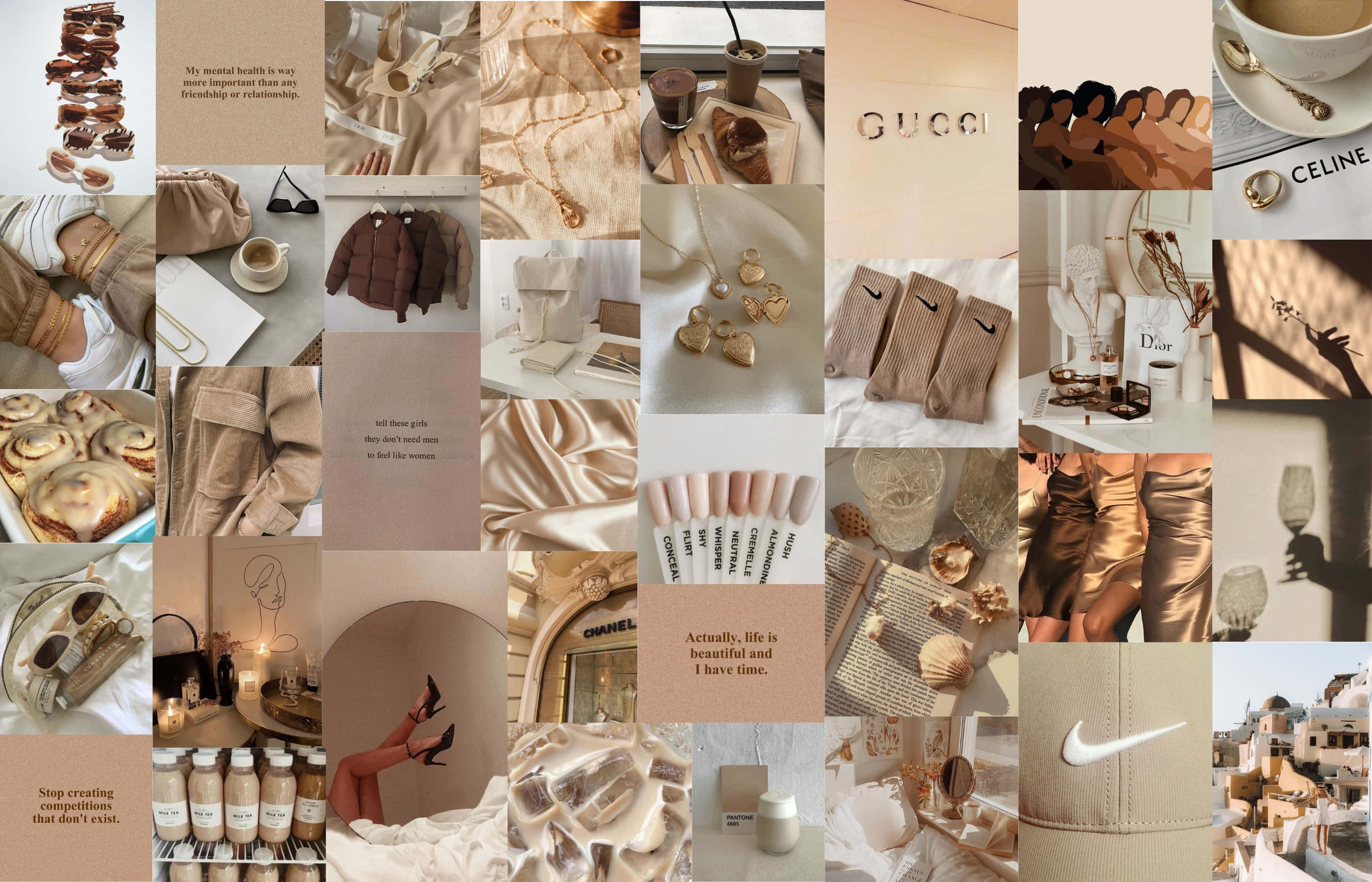 Abstract Estetiese Beige Agtergrond Muurpapier