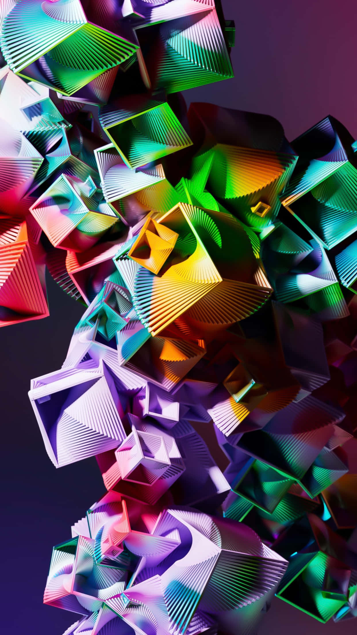 Abstract Kleurvolle 3D Papiervorme Muurpapier