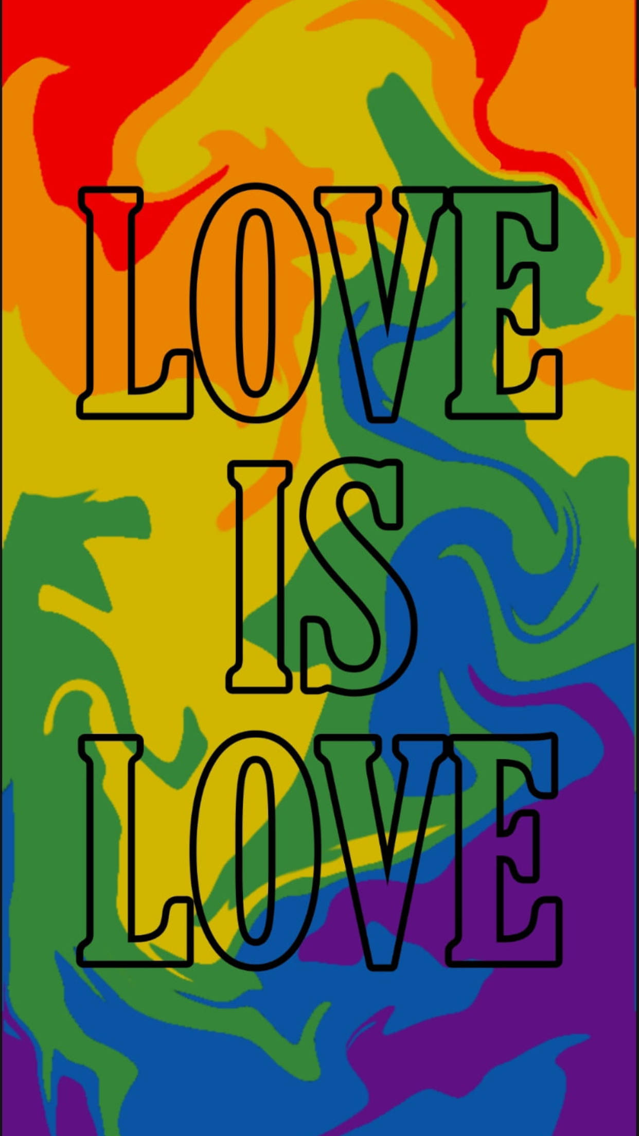 Abstract Liefde is Liefde LGBT Foon Muurpapier