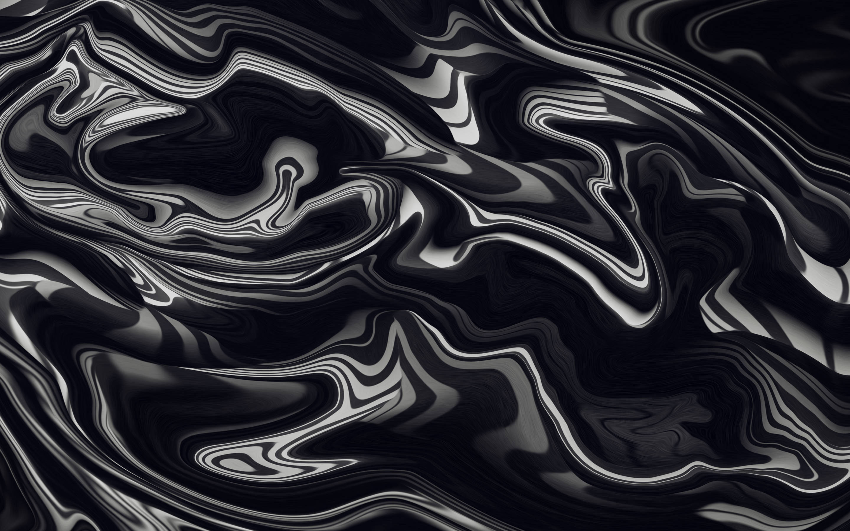 Abstract Vloeistof Swart Mac Muurpapier
