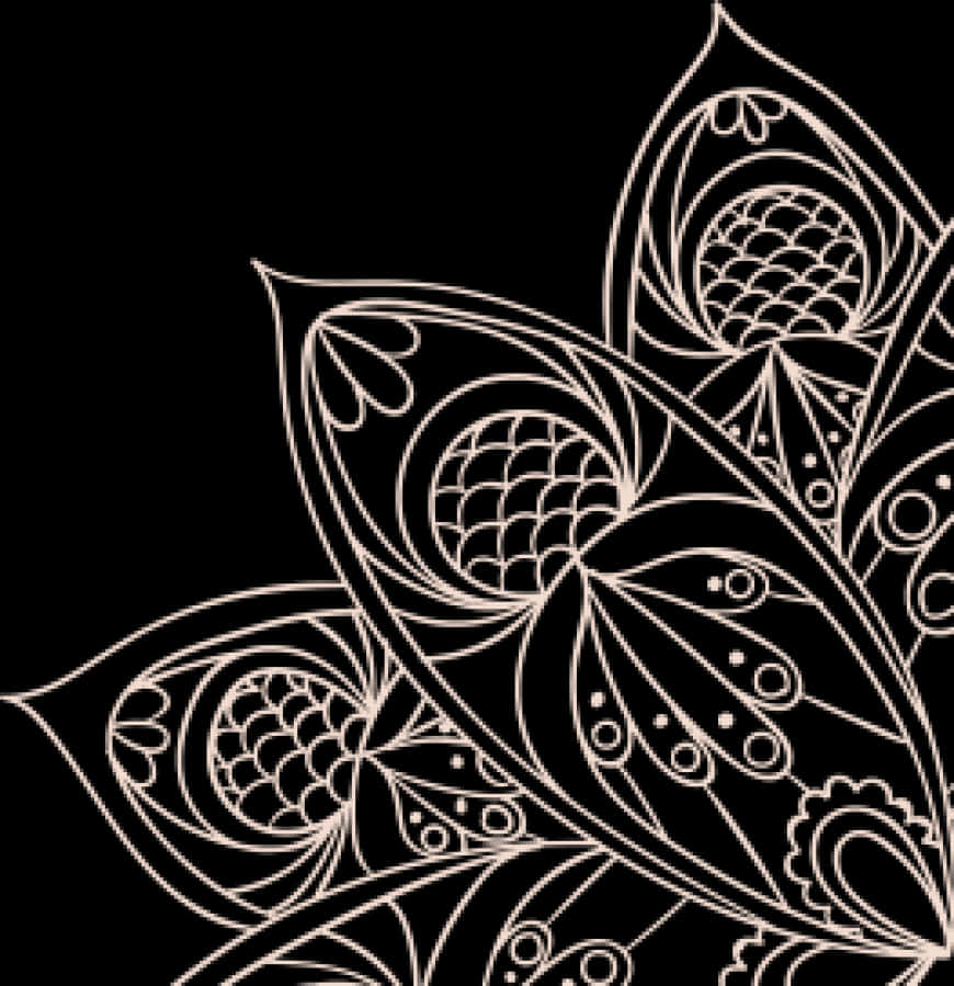 Abstracte Blompatroon Ontwerp Muurpapier