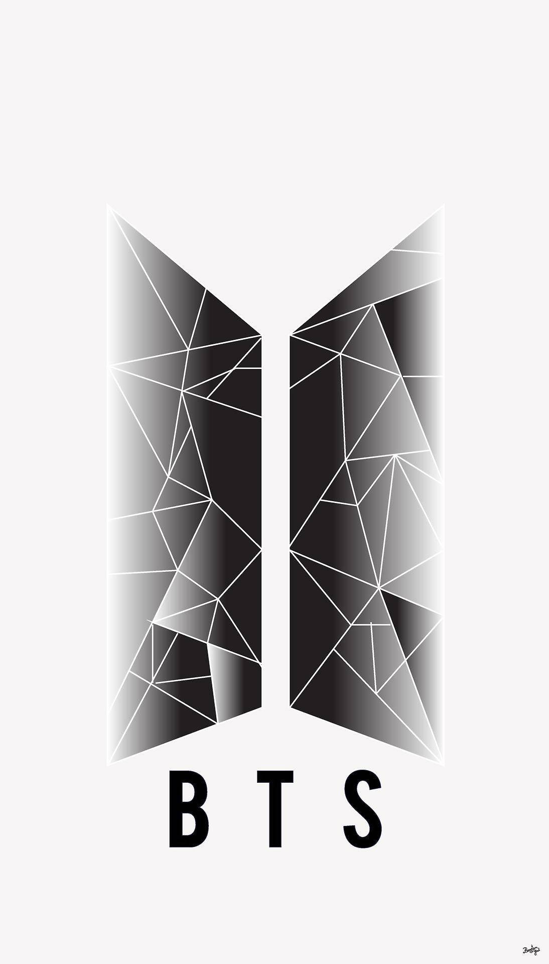 Abstracte BTS-logo Muurpapier
