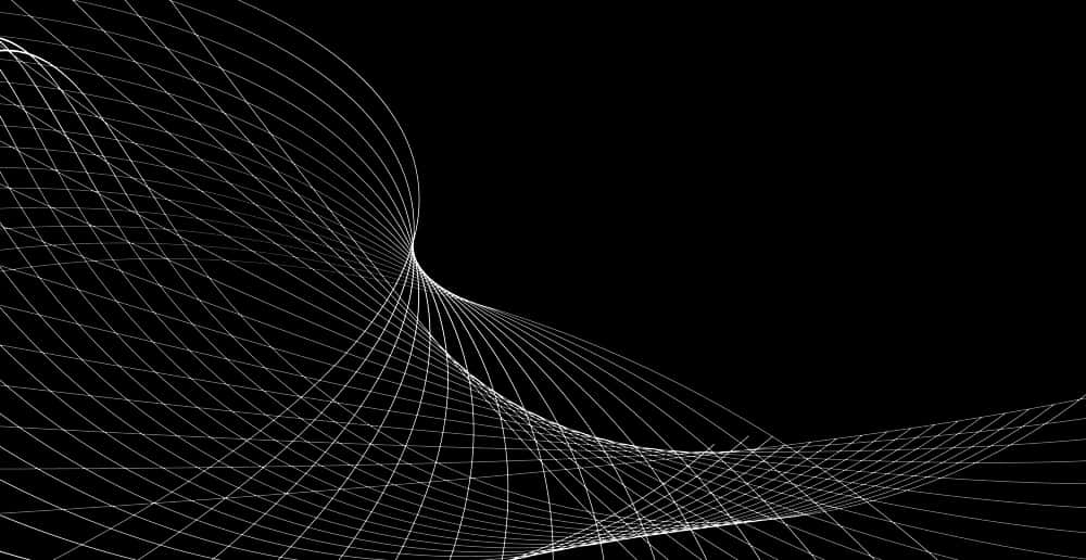 Abstracte Geometriese Lyne op Swart Muurpapier