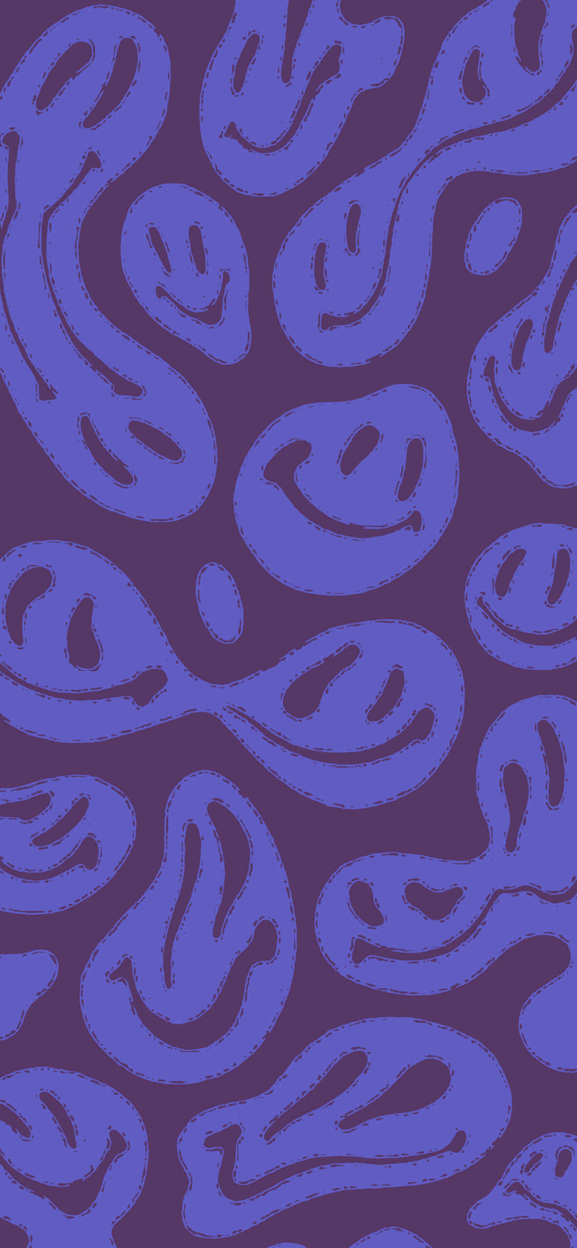 Abstracte Pers Estetiese Trippie Glimlaggesig Muurpapier