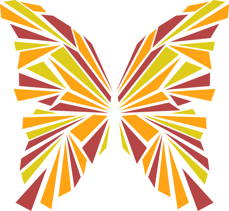 Abstracte Skoenlapper-kunswerk Muurpapier