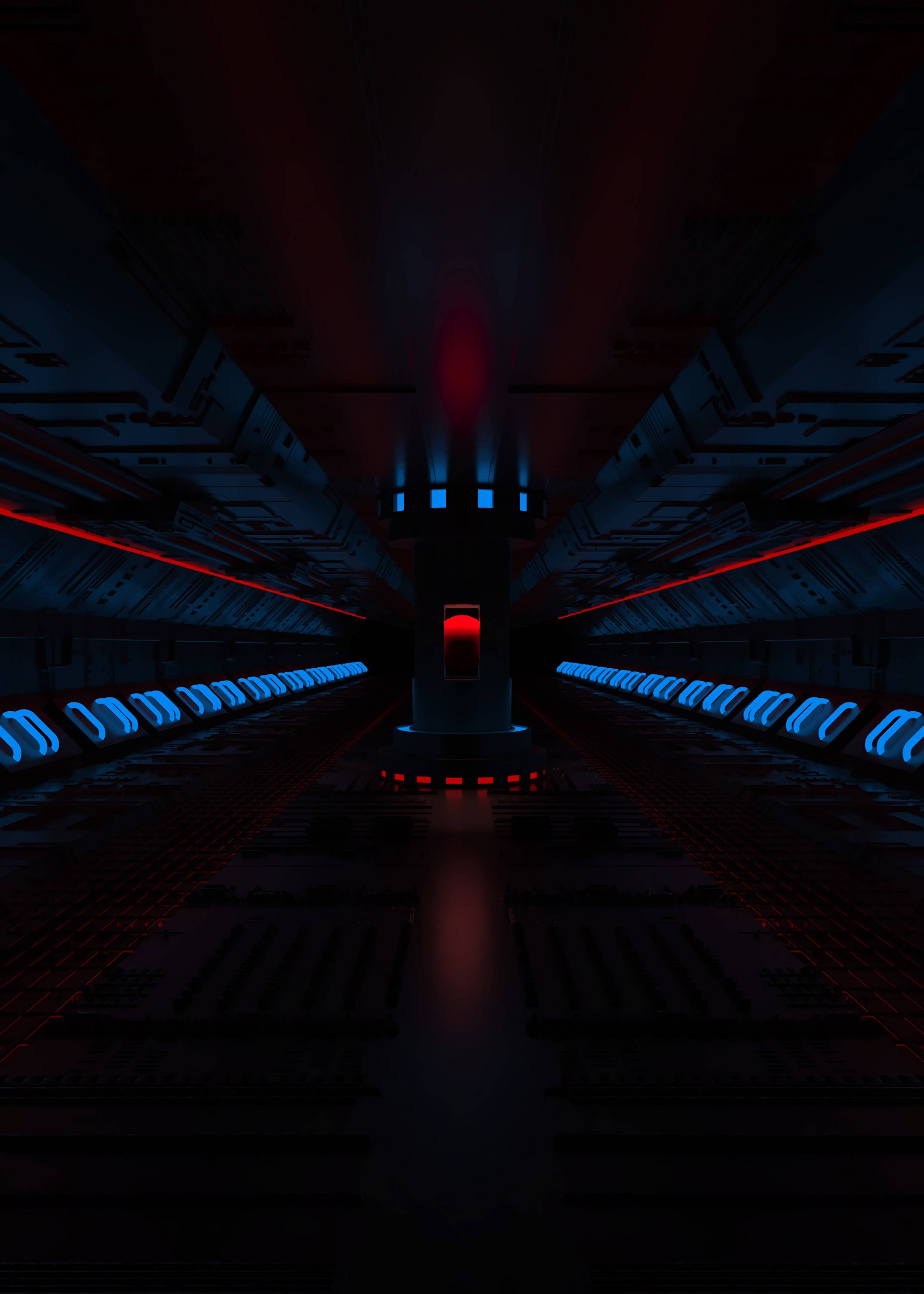Abstrakte Futuristiese Ligblou Ligte - 'n Uniek Betowerende Ontwerp Muurpapier