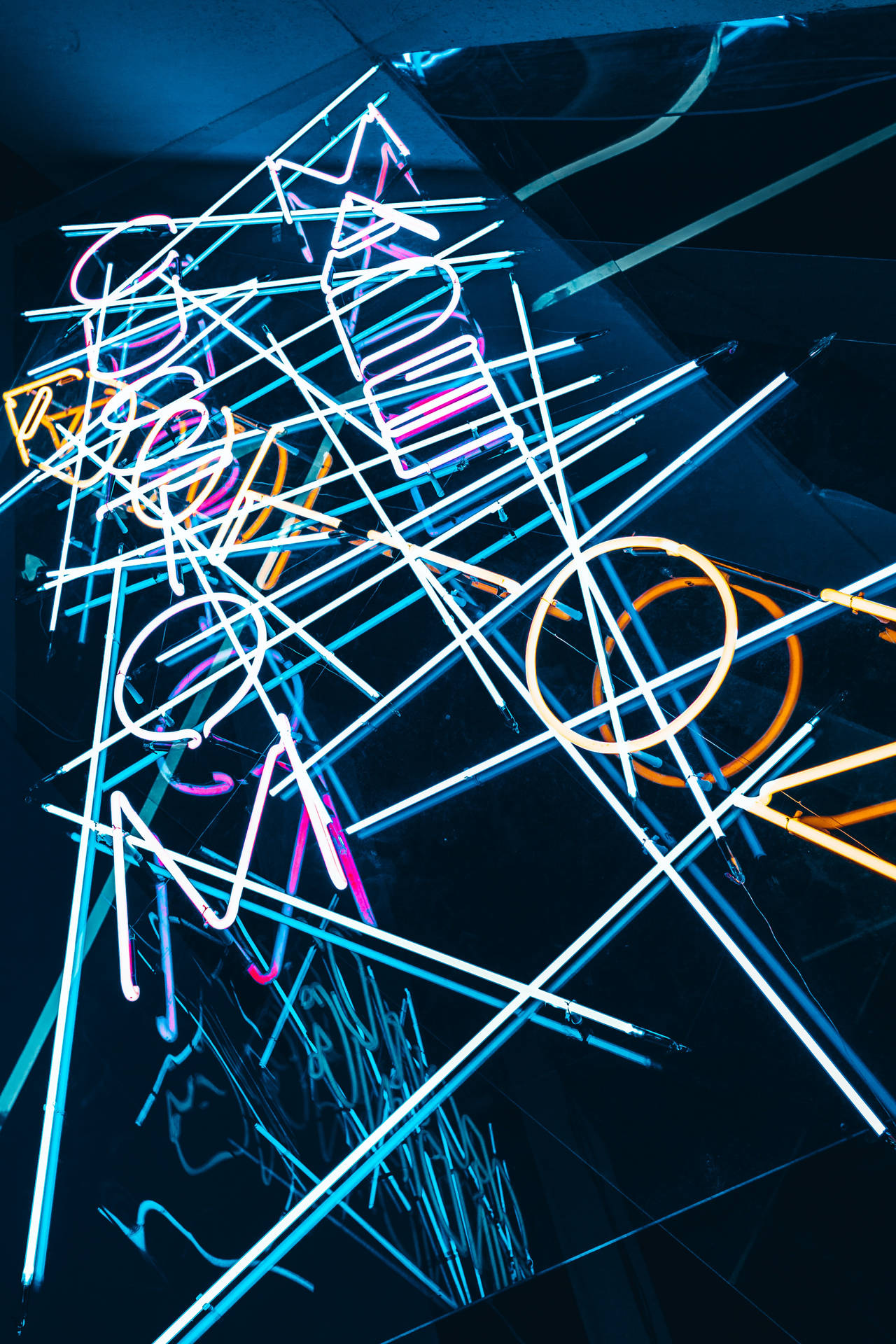 Abstrakte Neon Strepe agtergrond
