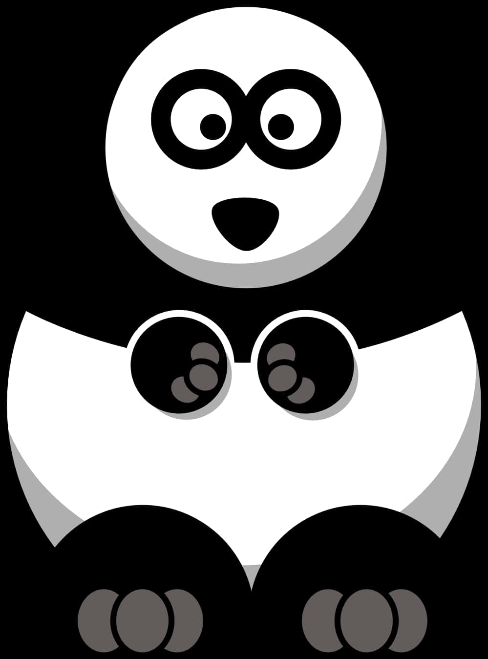 Abstrakte Pandagrafika Muurpapier