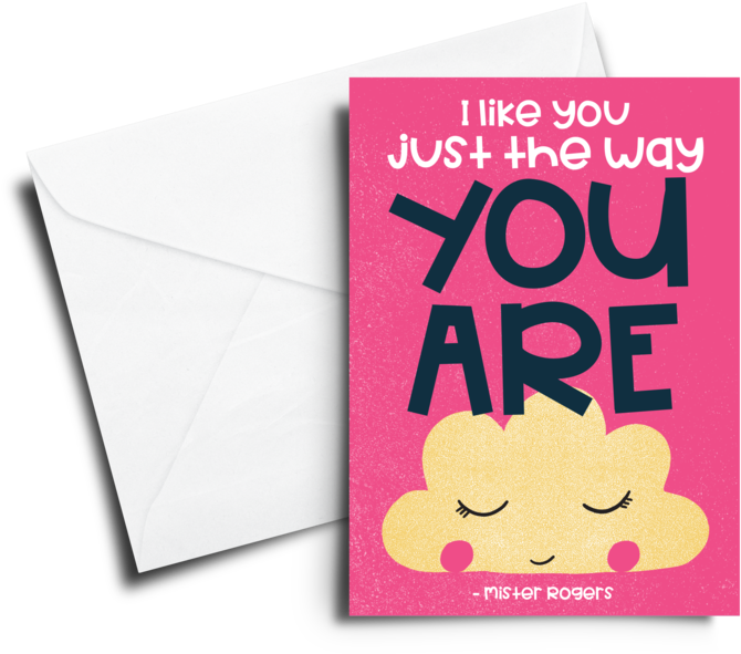 Affirmation Groetekaart Mister Rogers Muurpapier