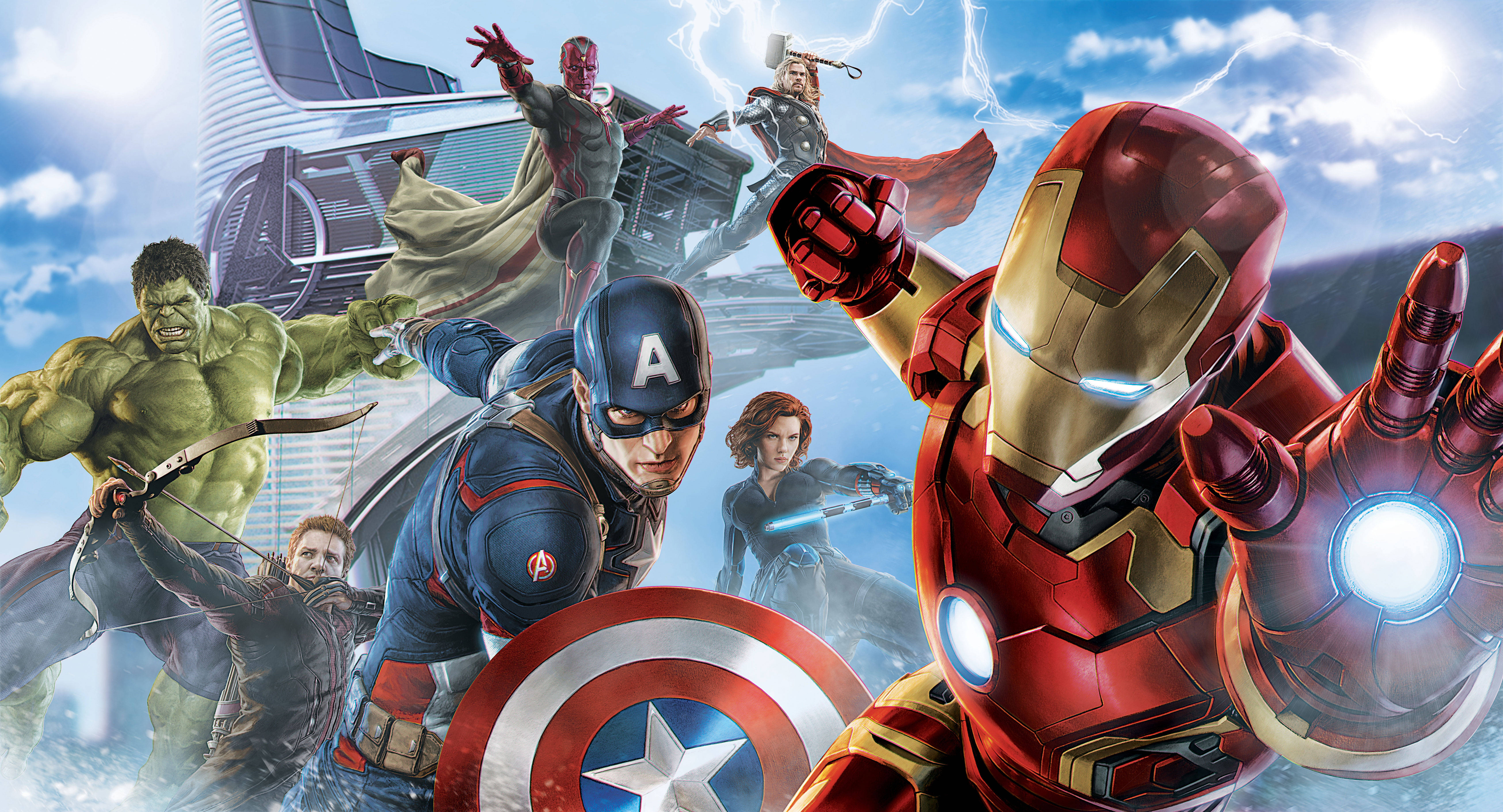 Age of Ultron – Avengers Onstuitbaar in 3D Muurpapier