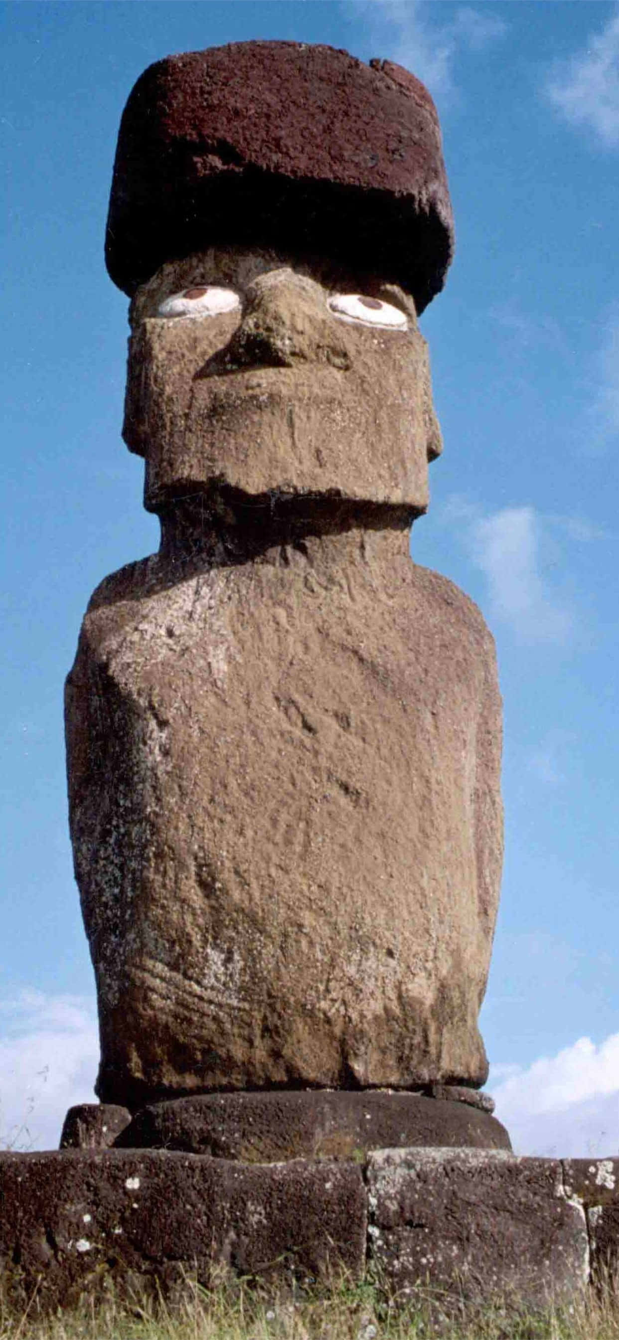 Ahu Ko Te Riku Volledige Moai Muurpapier