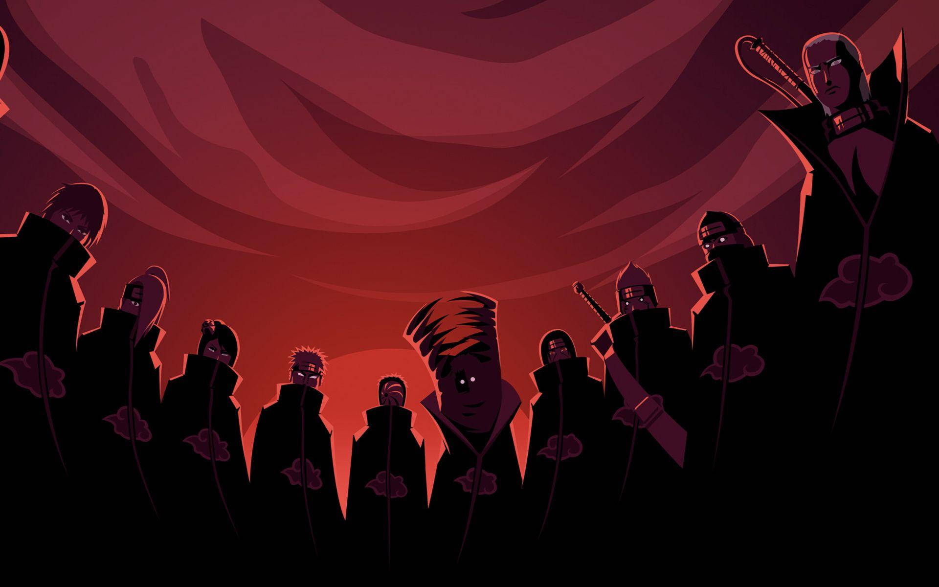 Akatsuki-lede Naruto Selfrekenaaragtergrond Muurpapier
