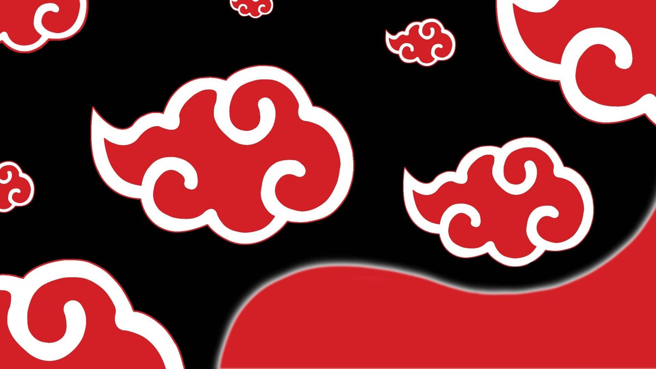 Akatsuki-logo gestileerde rooi wolke Muurpapier
