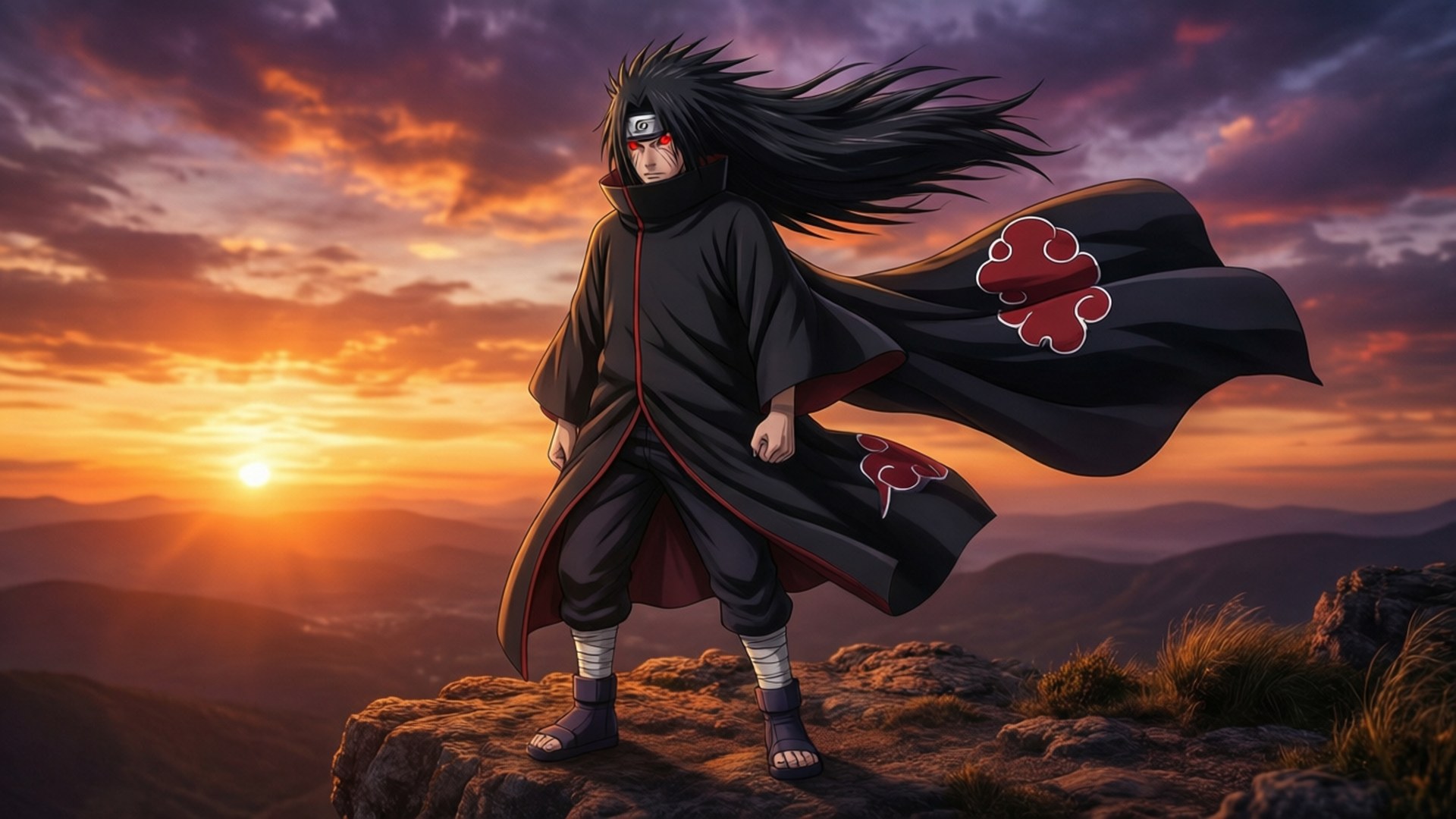 Akatsuki teen skemer Muurpapier