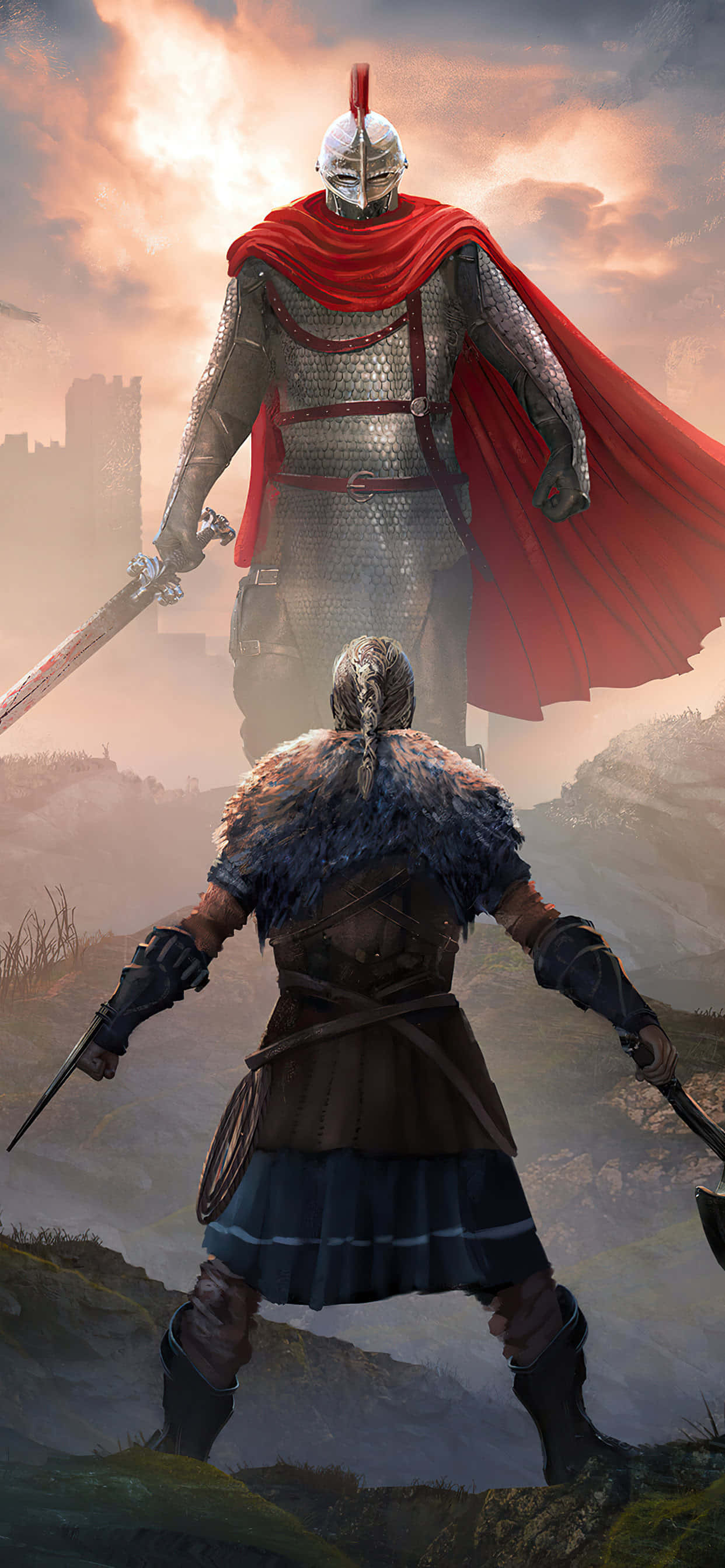 Aksie Videospeletjie iPhone Xs Max Assassin's Creed Valhalla Agtergrond Muurpapier