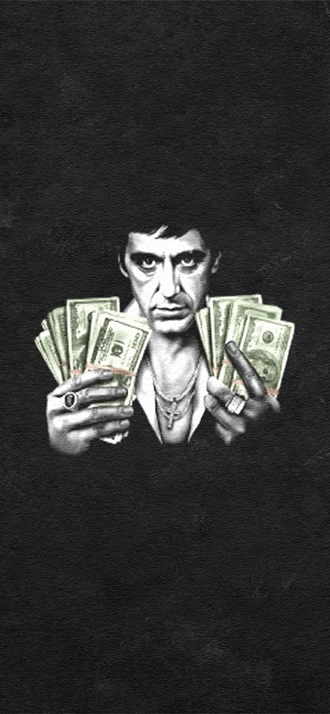 Al Pacino Scarface Rol Geld Muurpapier