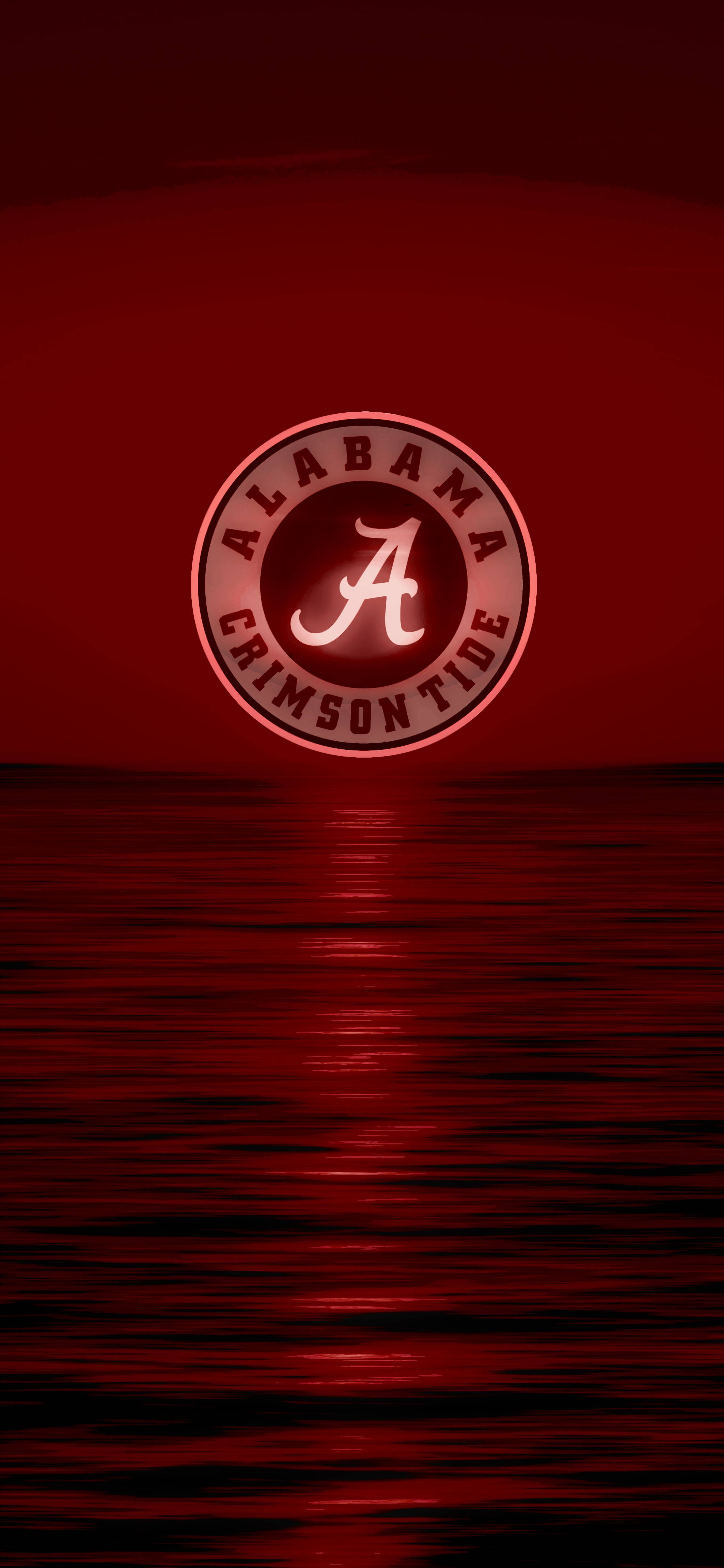 Alabama Crimson Tide Donker Sonsondergang Muurpapier