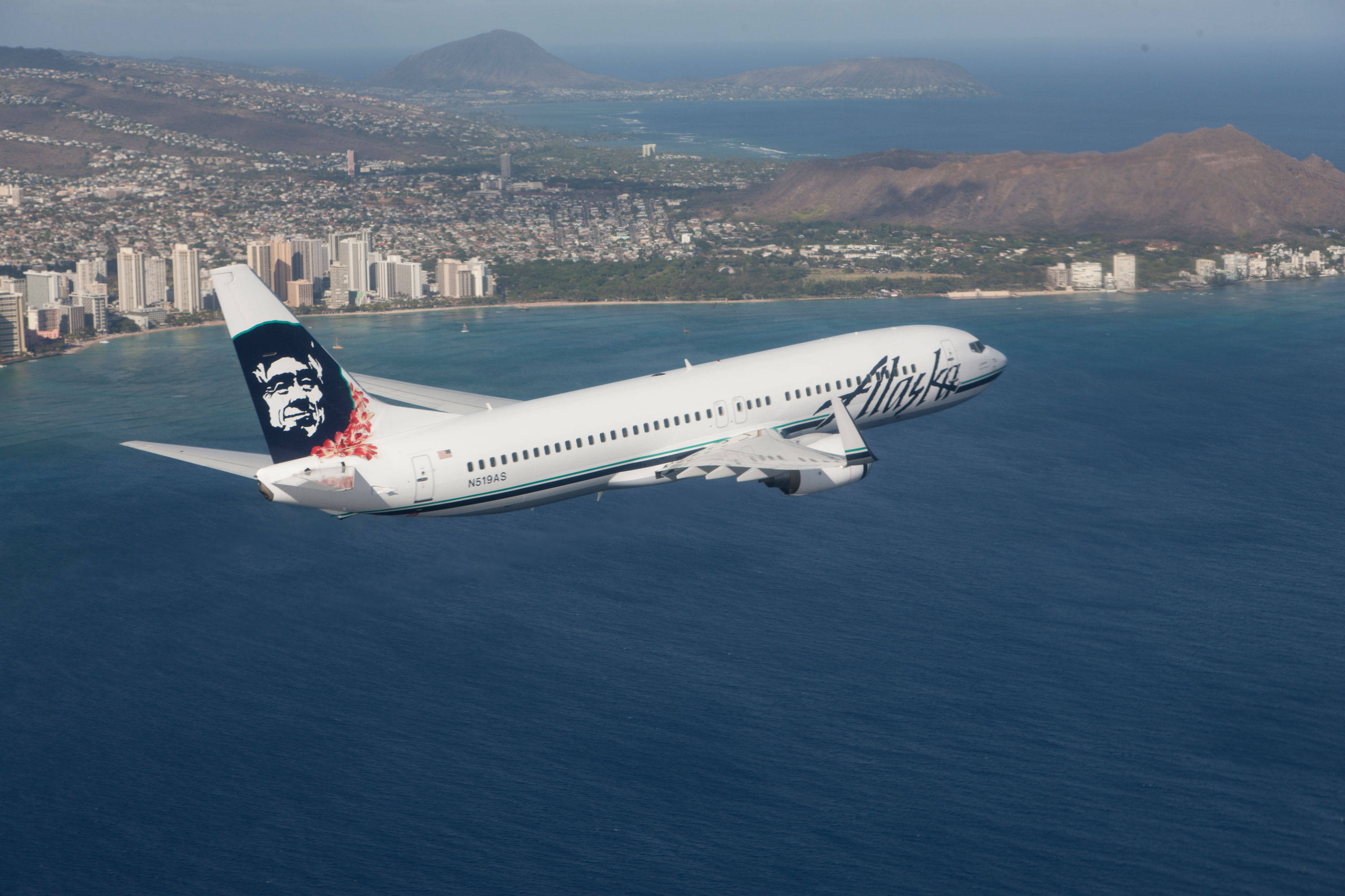 Alaska Airlines Vlieg Bo Die Oseaan Muurpapier