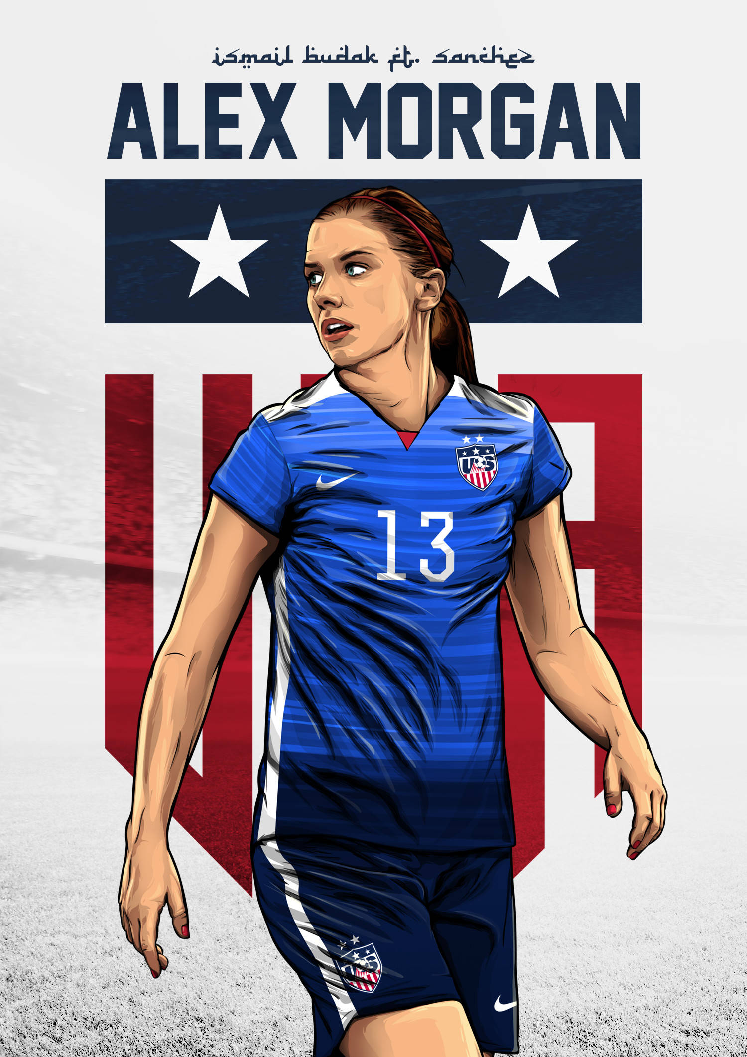 Alex Morgan Digitale Kuns Muurpapier