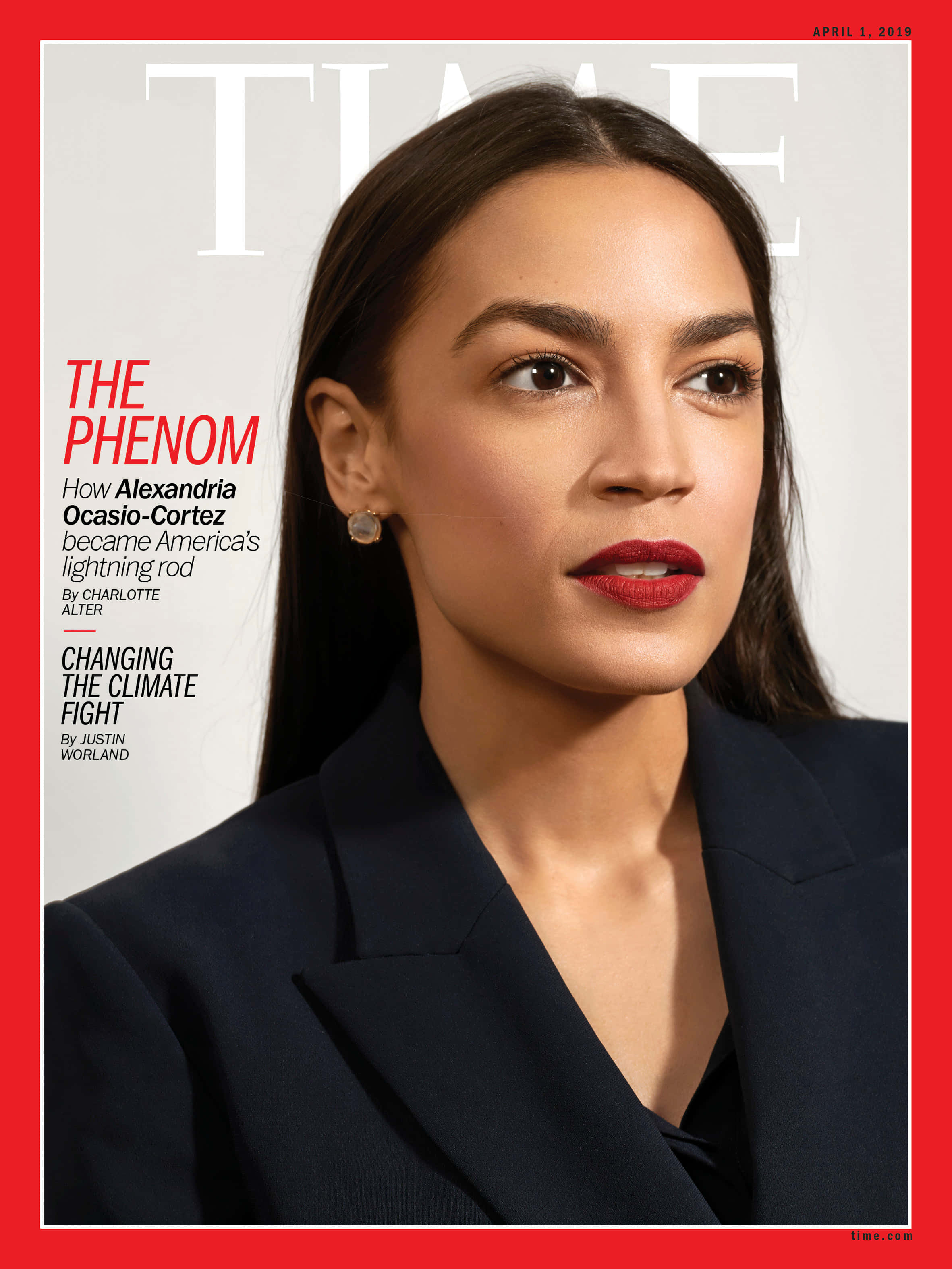 Alexandria Ocasio-Cortez op Tydskrif Time Muurpapier