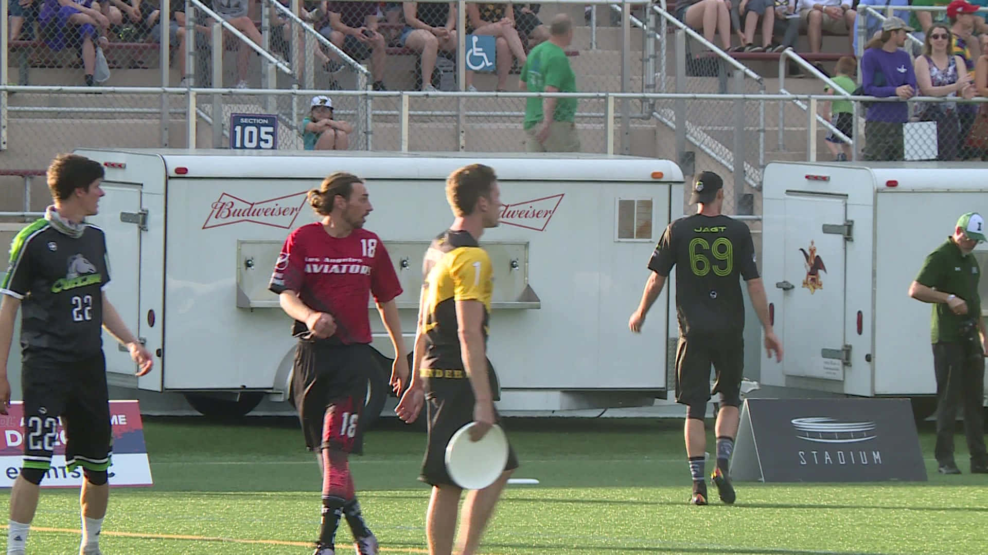 All Star Spelers AUDL 1920x1080 Ultimate Frisbee Agtergrond Muurpapier