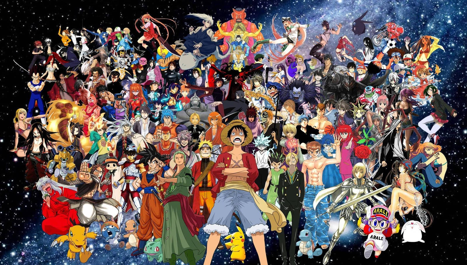 Alle Anime Japannese Manga Karakters Muurpapier