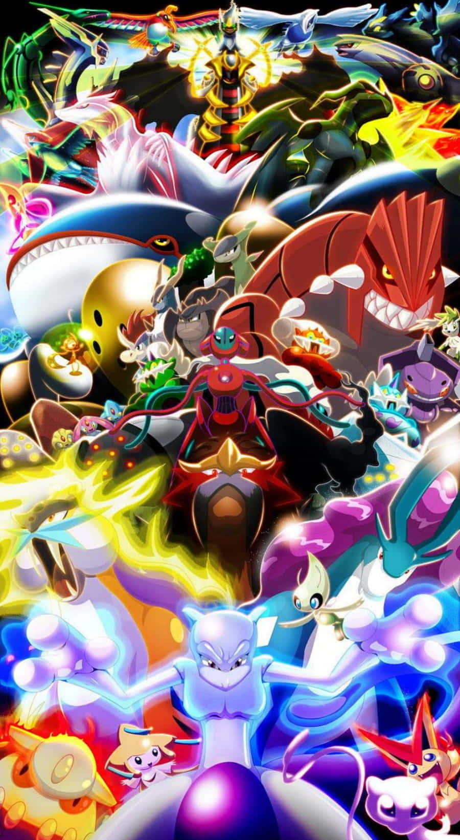 Alle Legendariese Pokemon Foonprent Muurpapier