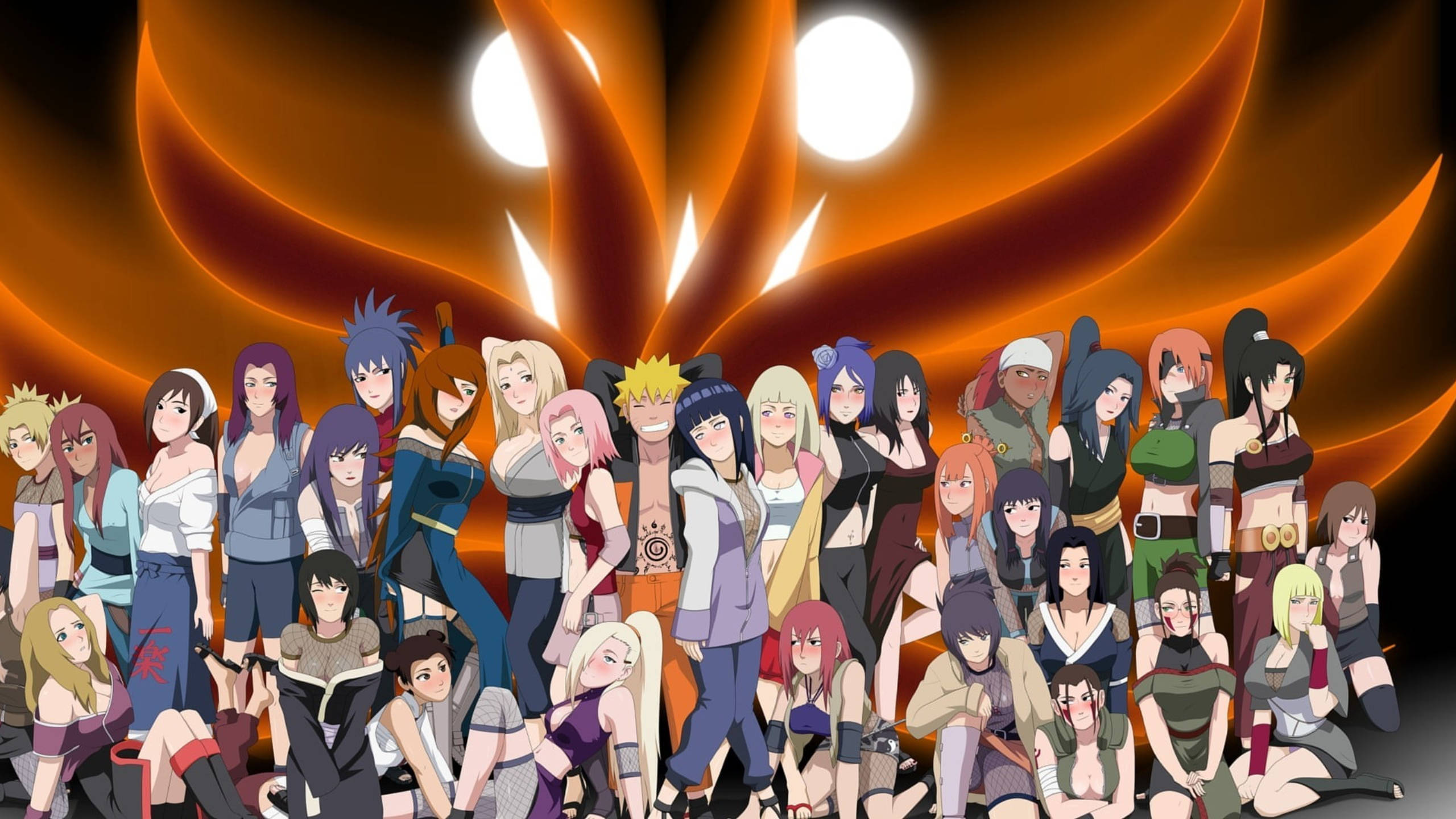 Alle Naruto- nooienskarakters Muurpapier