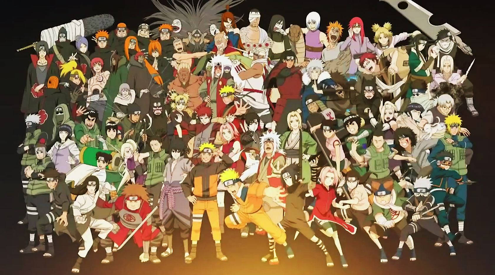 Alle Ninja Naruto Karakters Muurpapier