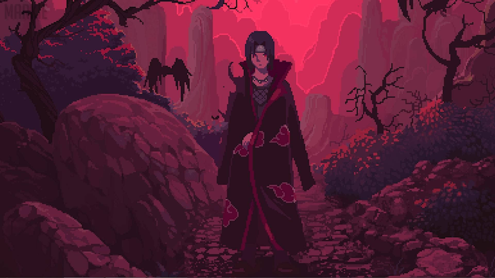 1920x1080 Itachi Uchiha - Baie Nagte (Sonder Musiek) agtergrond vir Agtergrond — Donker anime GIF Muurpapier