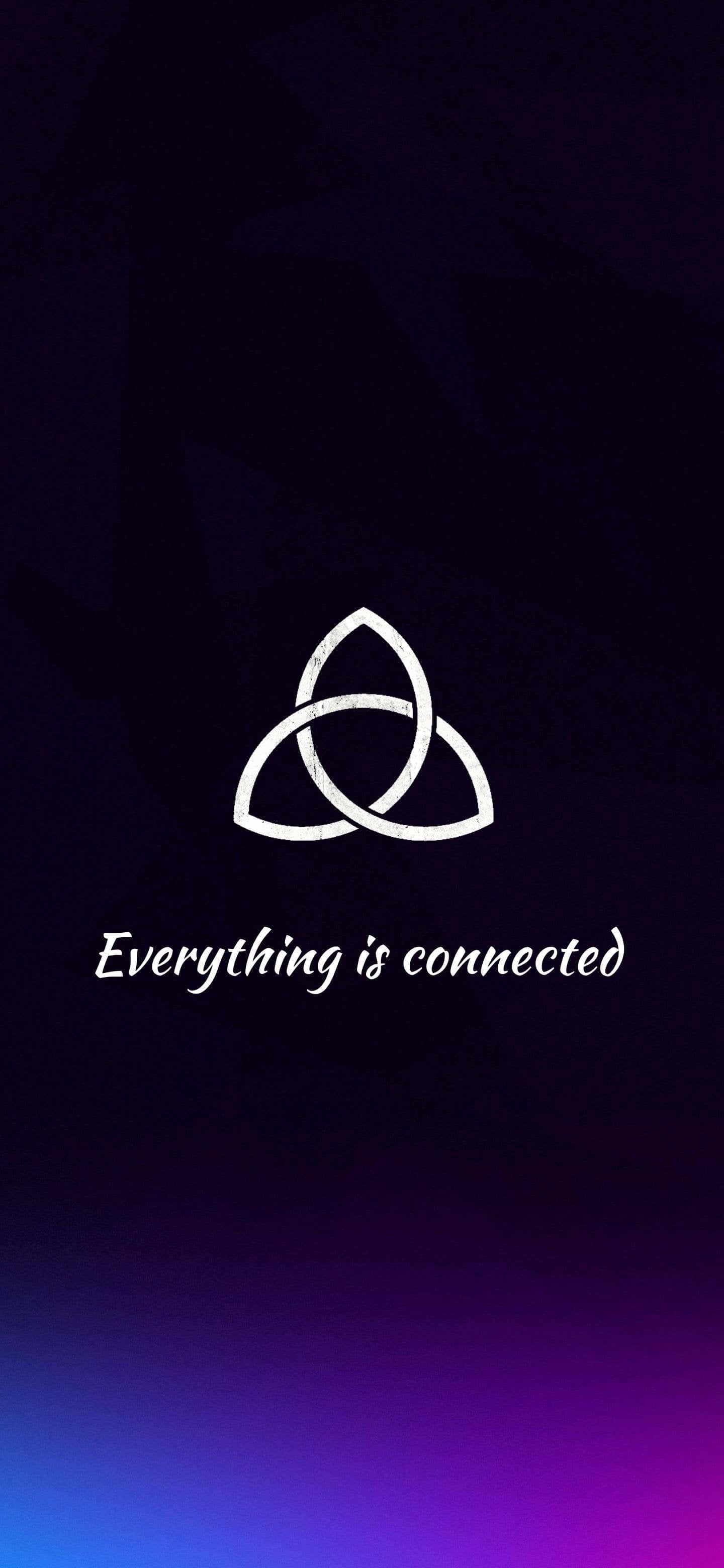 Alles Is Verbind Met Triquetra Simbool Muurpapier