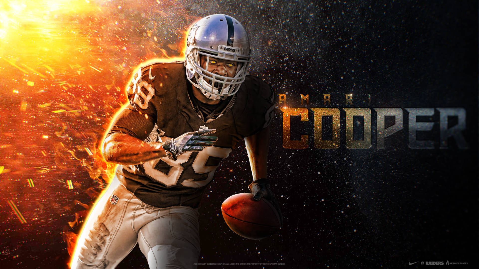 Amari Cooper Raiders Stormloop Muurpapier