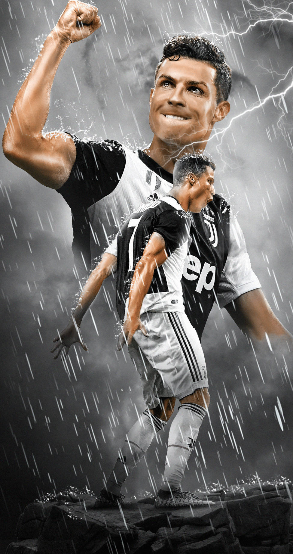 Amazing Juventus-spanlid Ronaldo iPhone Muurpapier