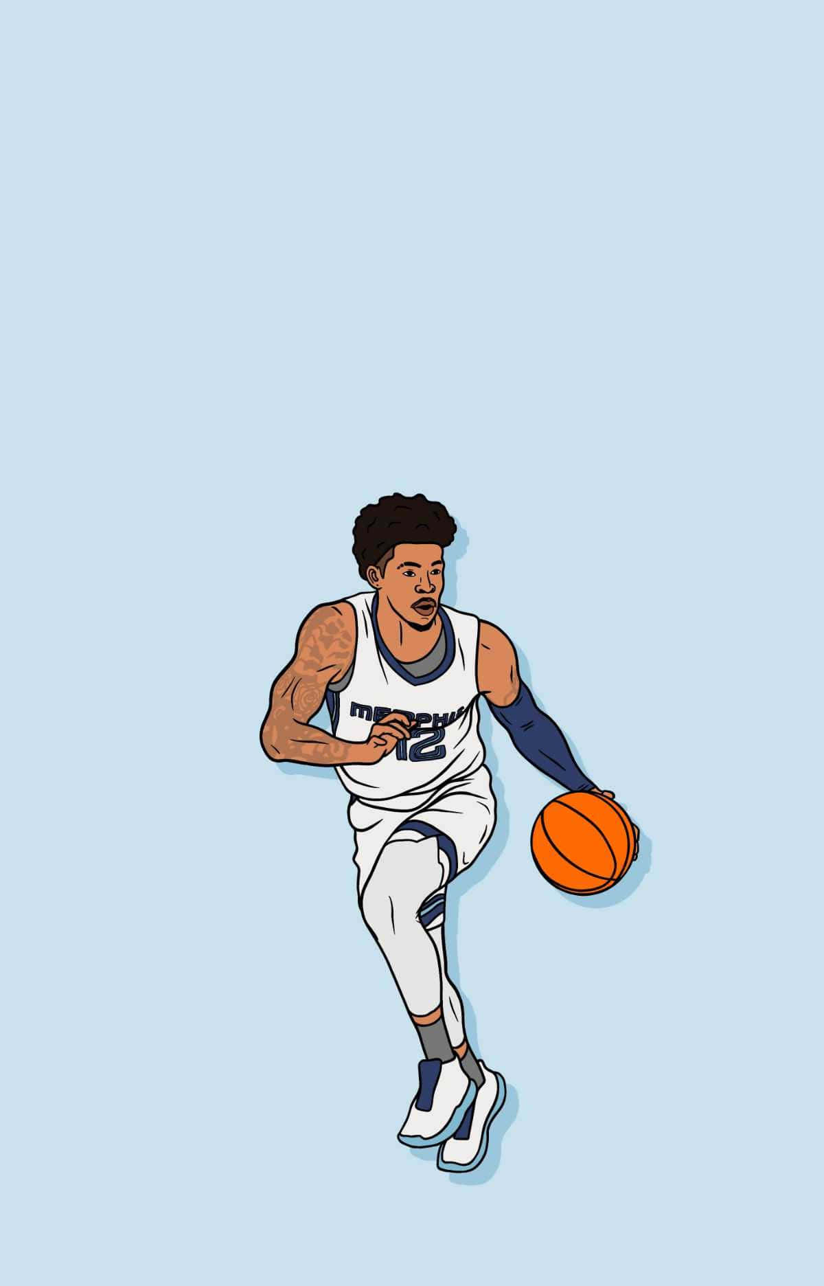 Amerikaanse Basketbalatleet Tyus Jones Animasie Muurpapier
