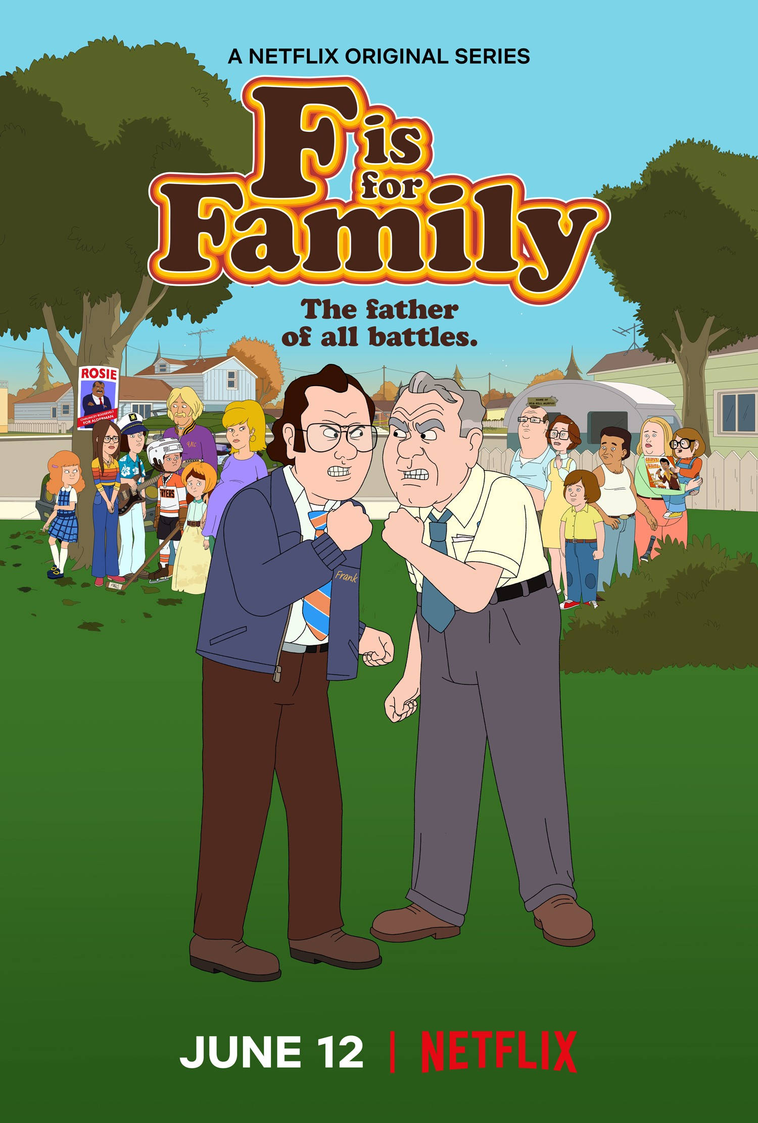 Amerikaanse TV-reeks F Is For Family Muurpapier