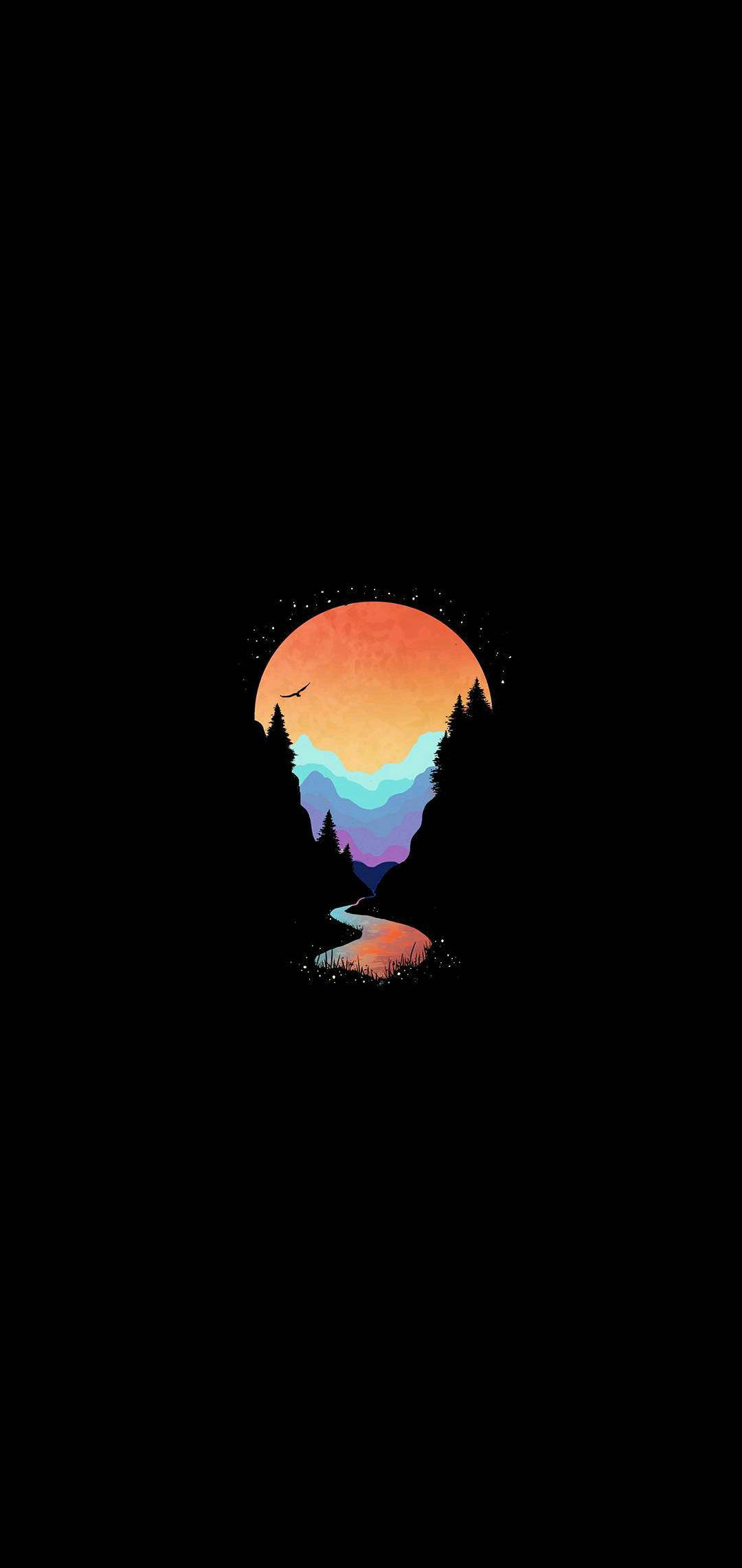 AMOLED Bergstrome Muurpapier