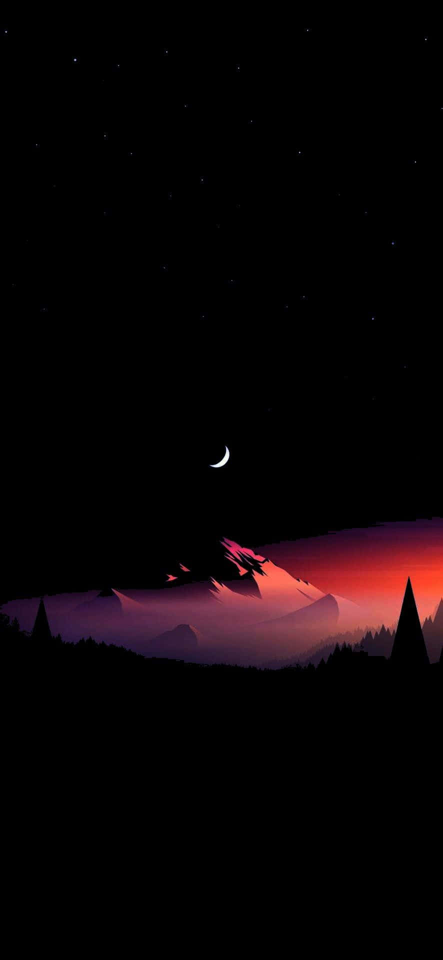 AMOLED S Bergpiek Muurpapier