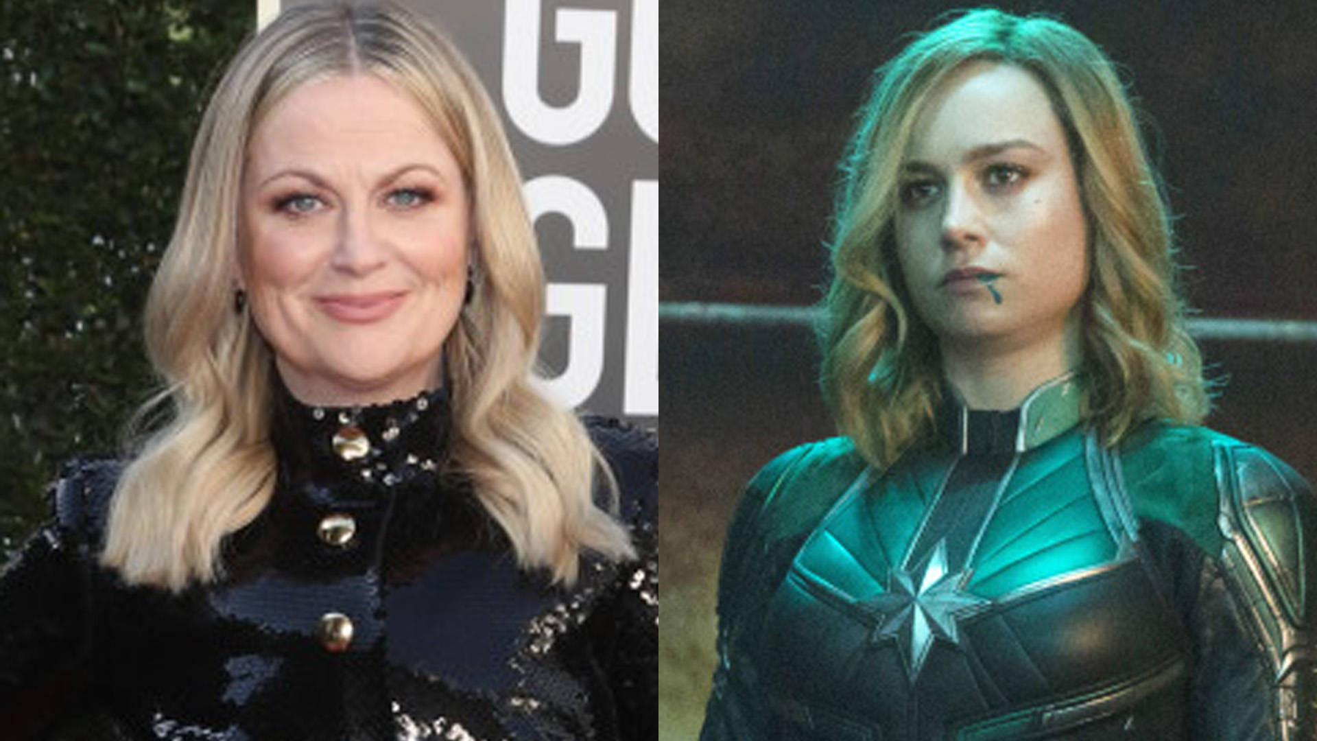 Amy Poehler Brie Larson Gesplete Skerm Muurpapier