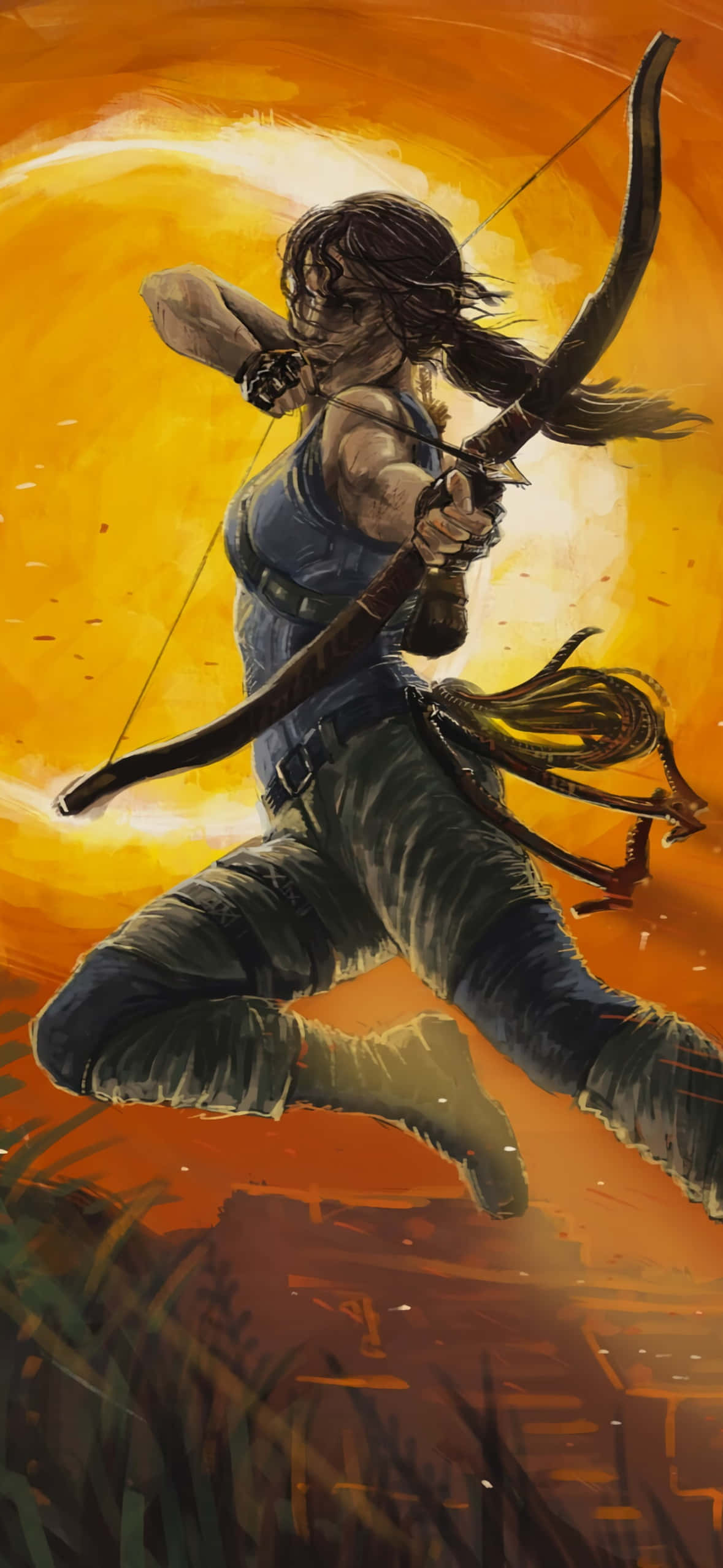 Android Rise Of The Tomb Raider-agtergrond Boog Muurpapier