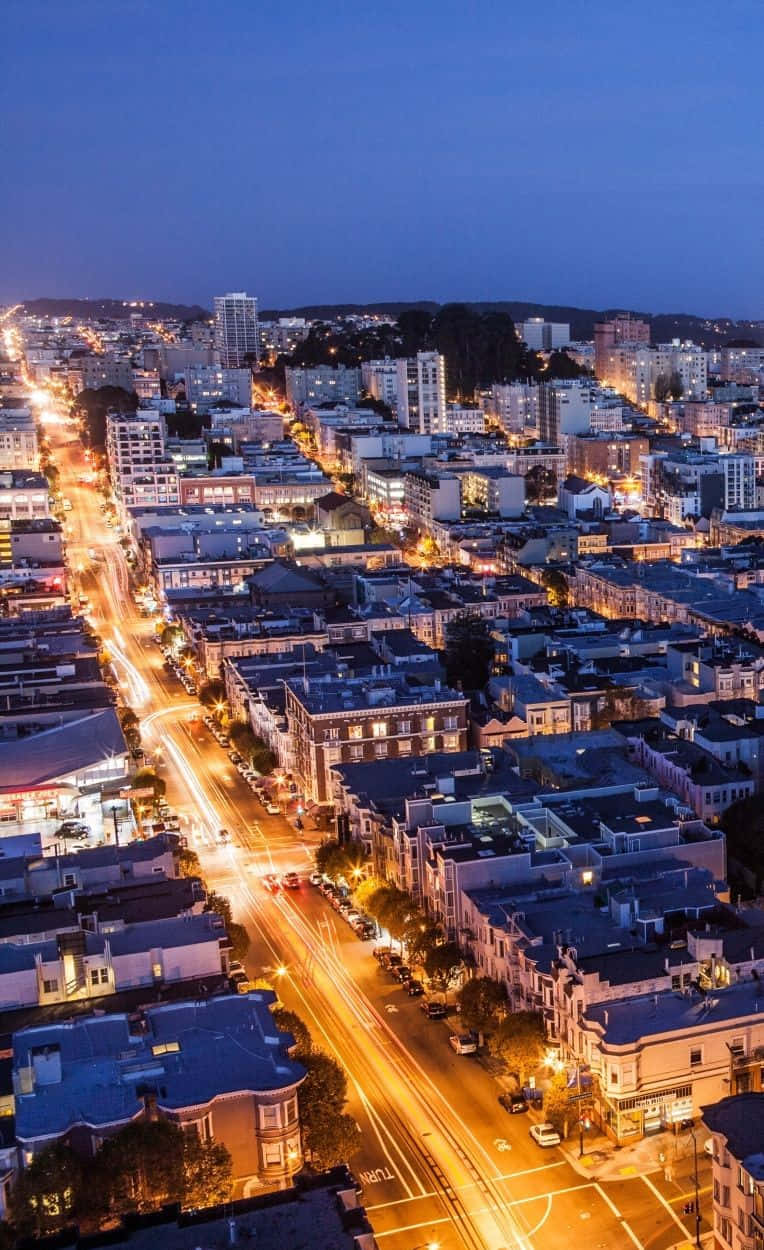 Android San Francisco Agtergrond Skynende Ligte Muurpapier
