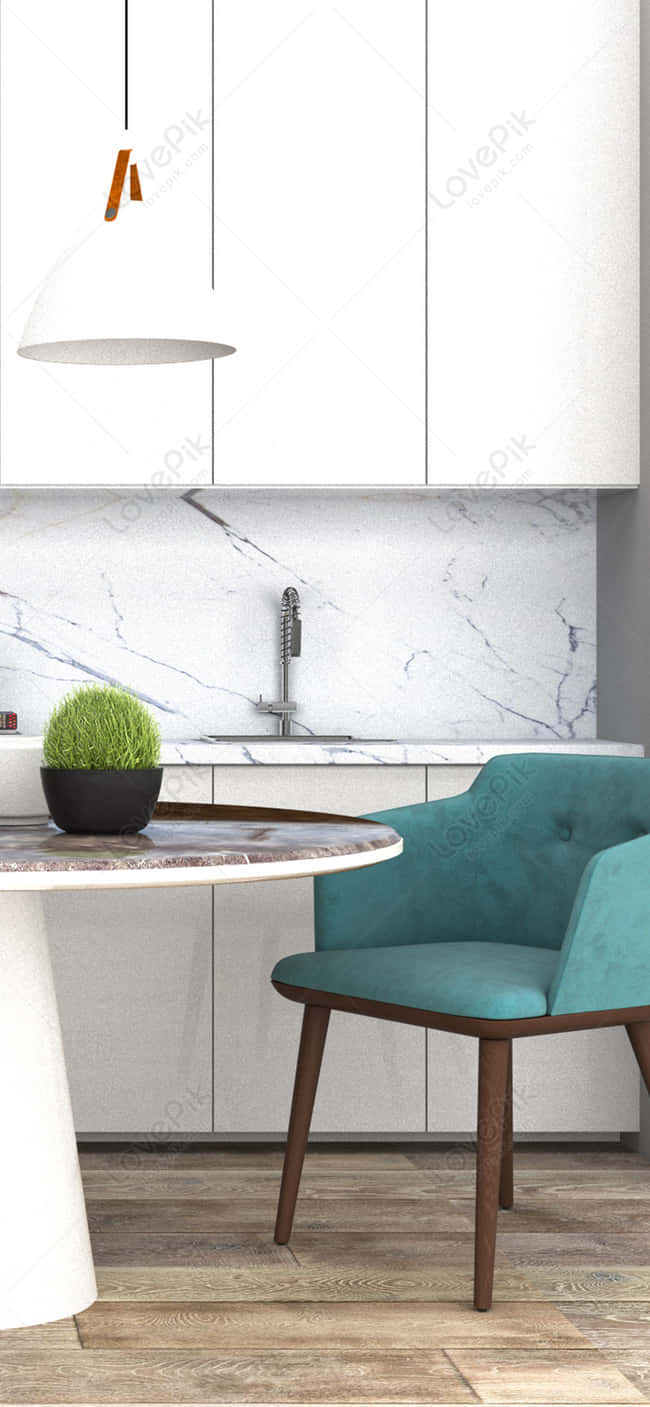Android Wit Tema Kombuis Agtergrond Ontwerp Muurpapier