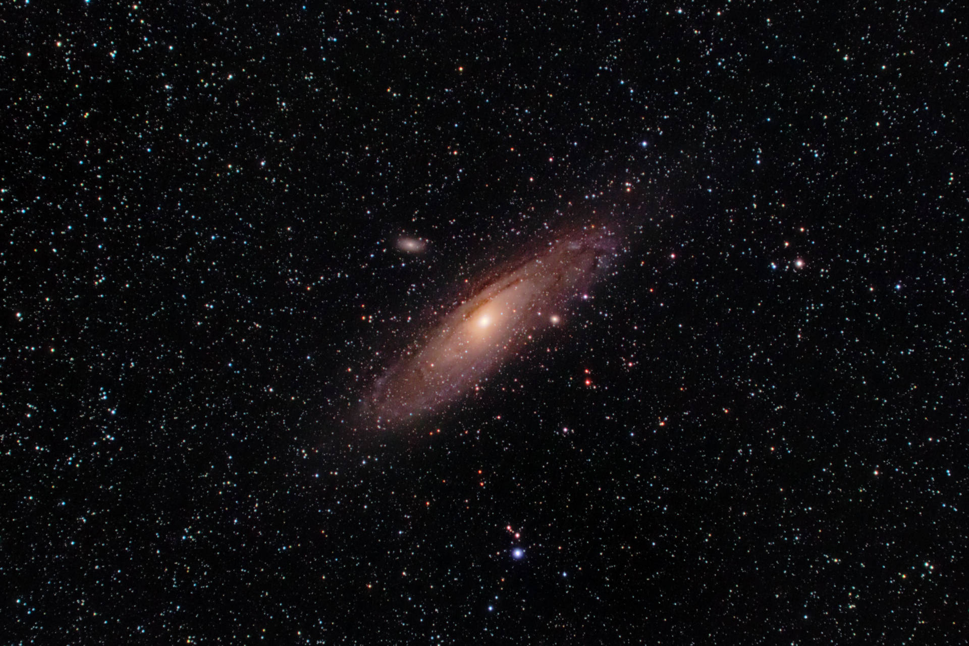Andromeda-sterrestelsel in die heelal-agtergrond — Ruimte GIF Muurpapier
