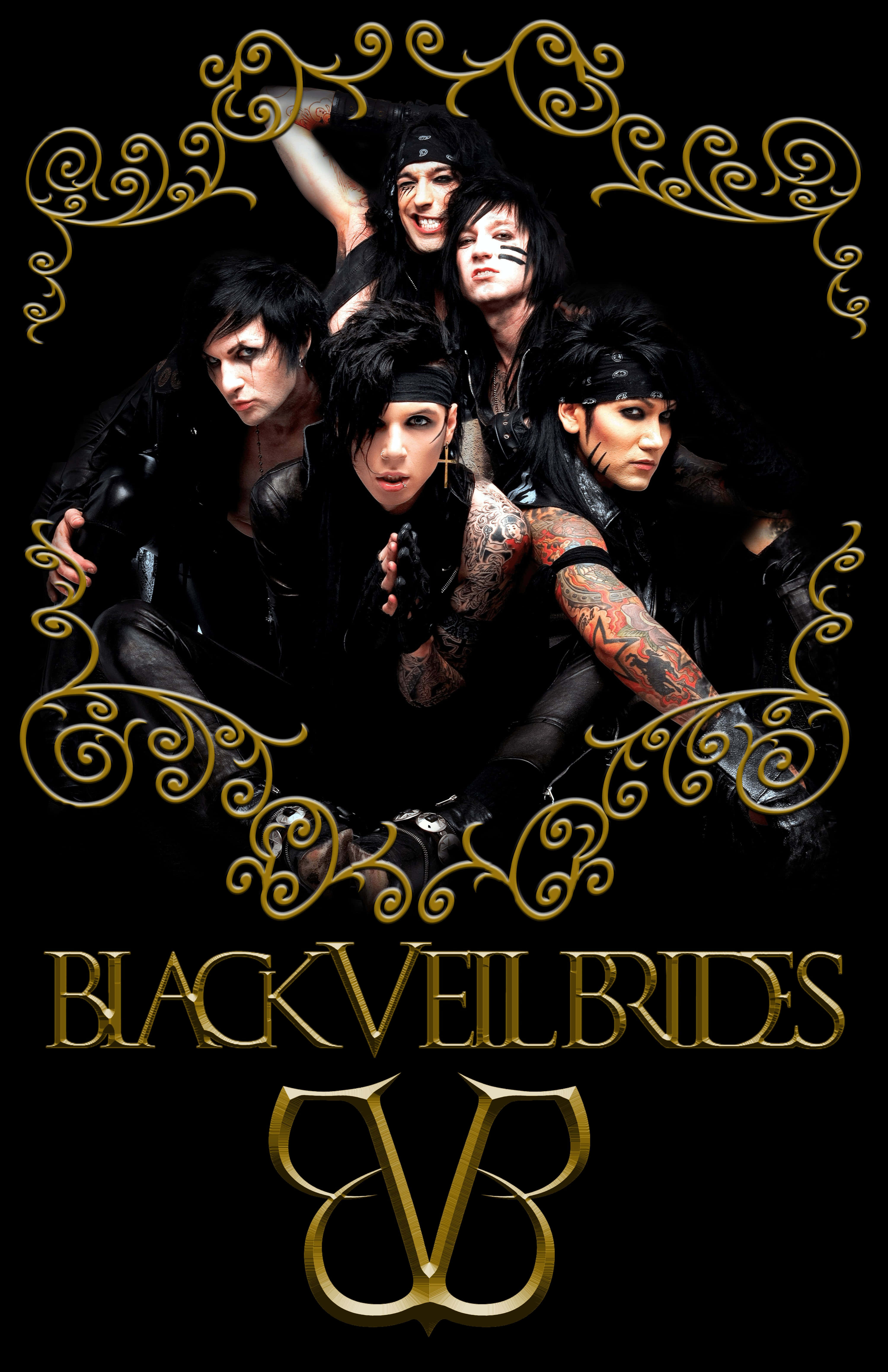 Andy Biersack van Black Veil Brides Muurpapier