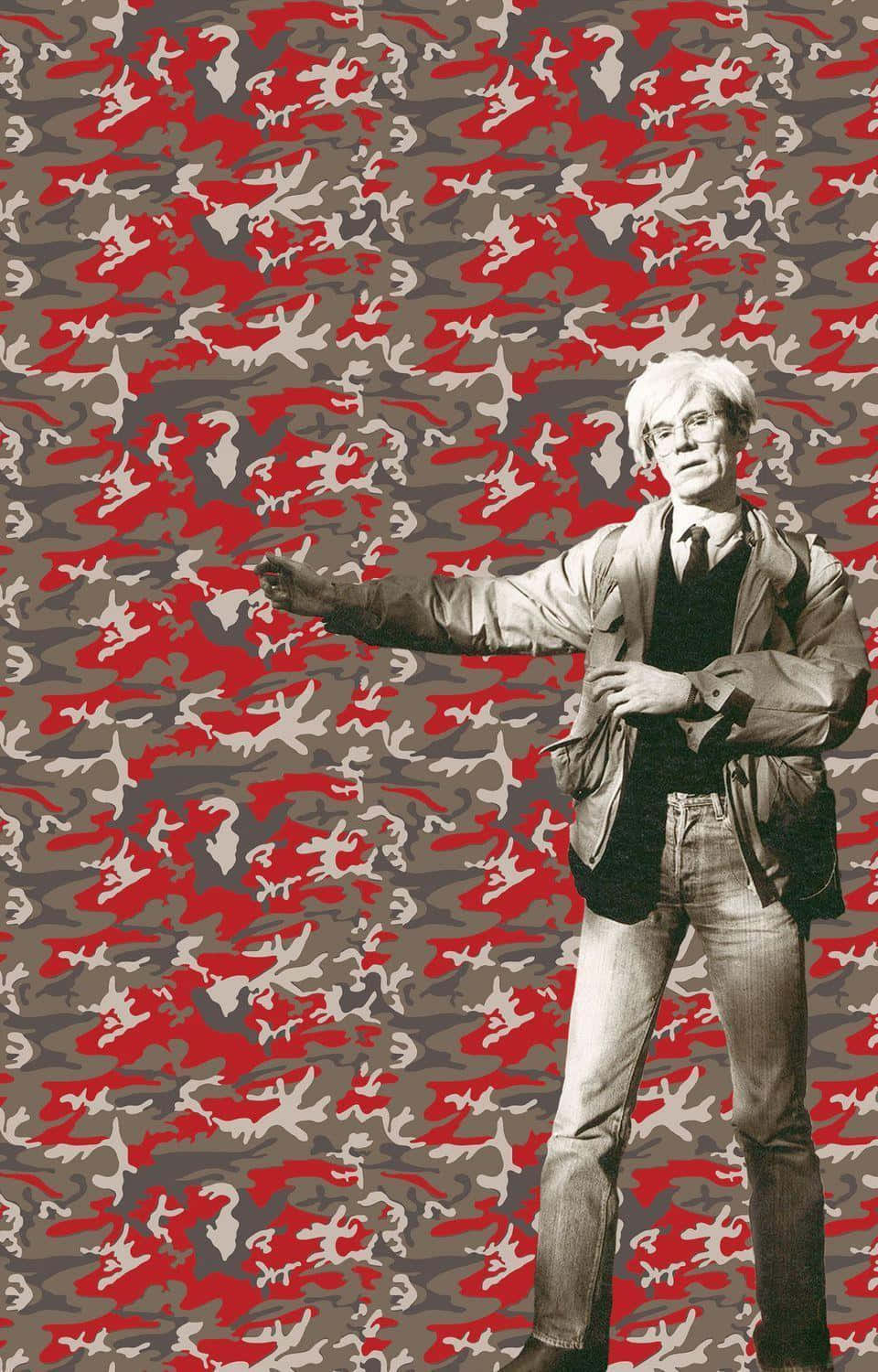 Andy Warhol Kamoeflering Selfportret Muurpapier