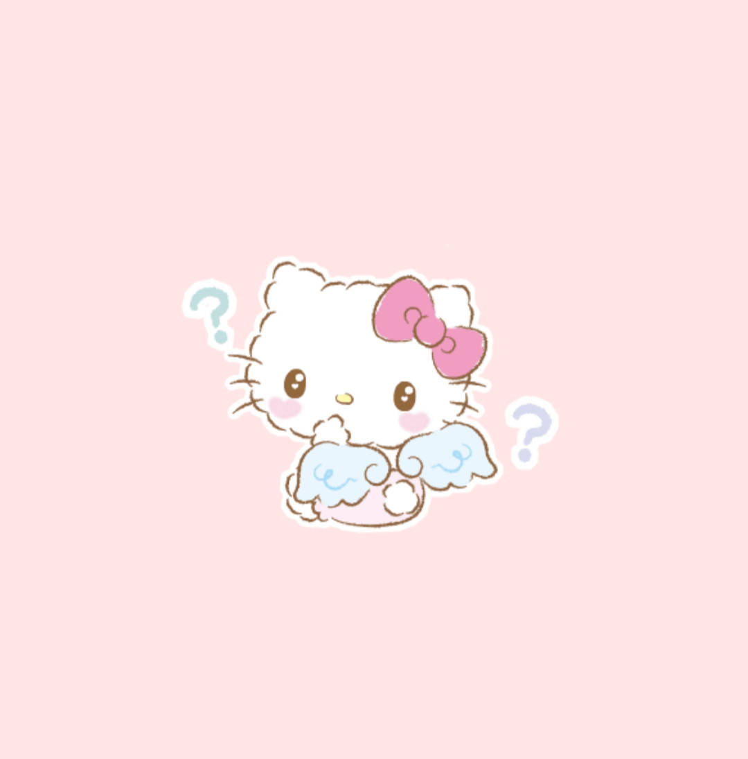 Angel Hallo Kitty Estetika Muurpapier