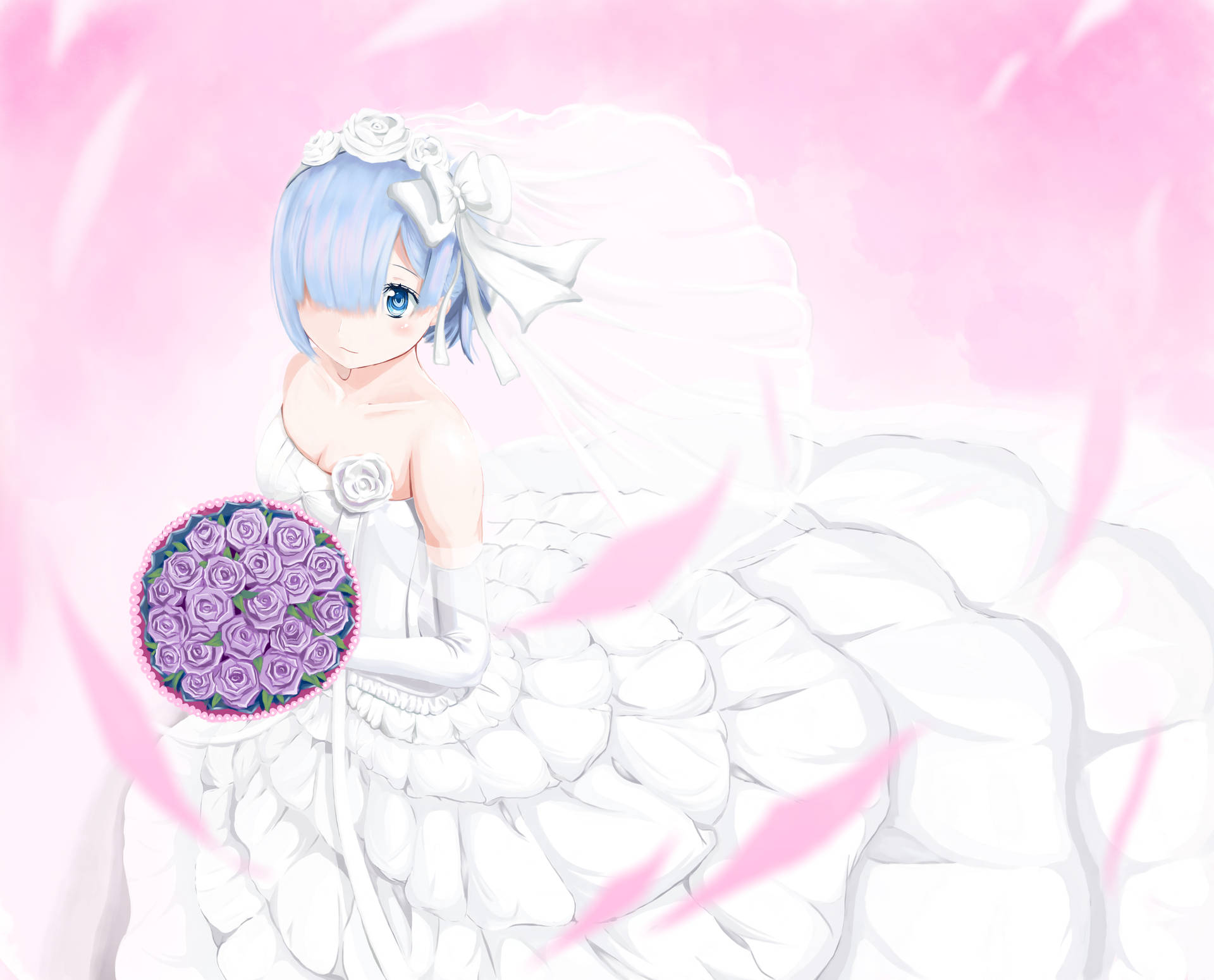 Anime 4k Rem trourok — 4K anime GIF Muurpapier