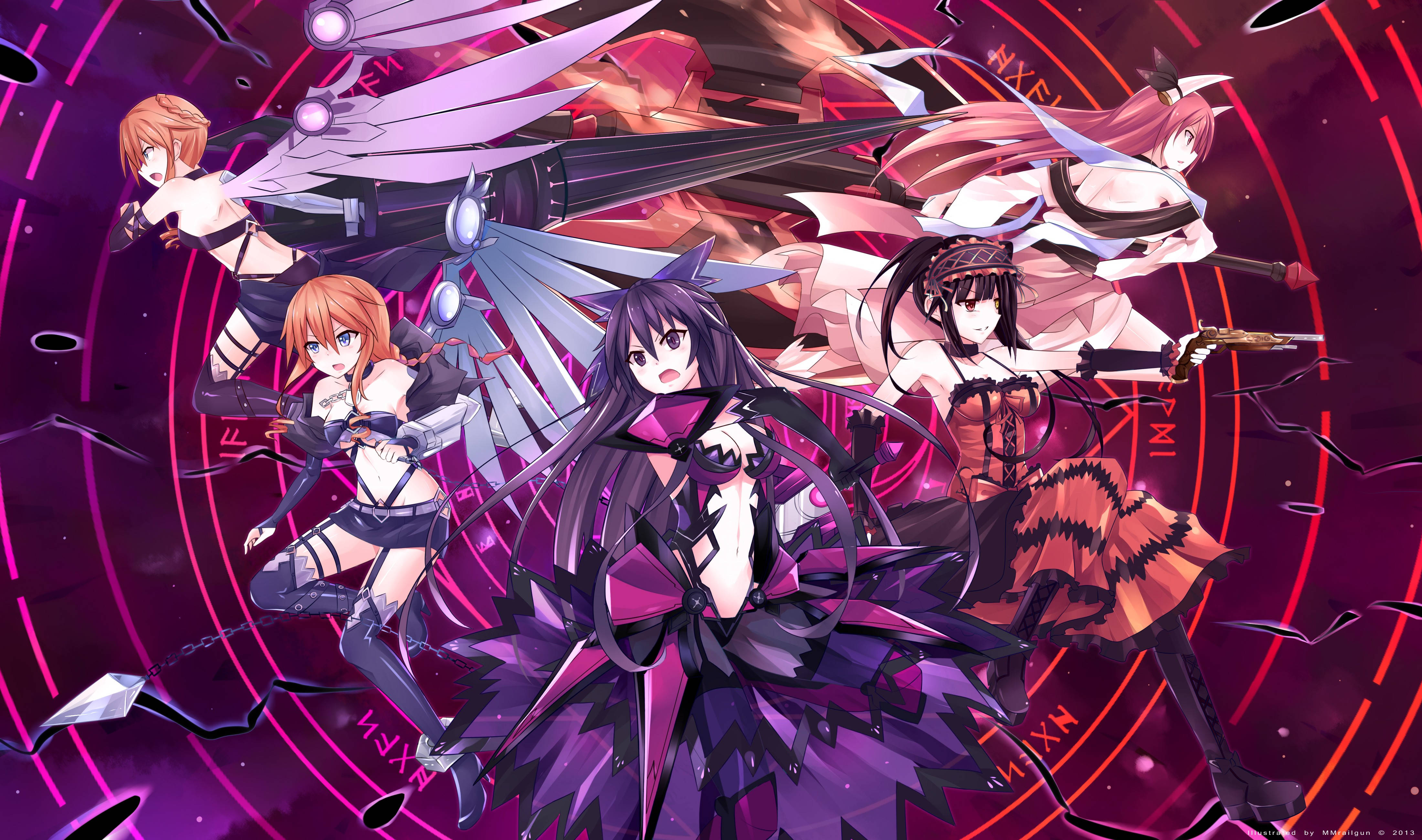 Anime Date A Live Heldinne Muurpapier