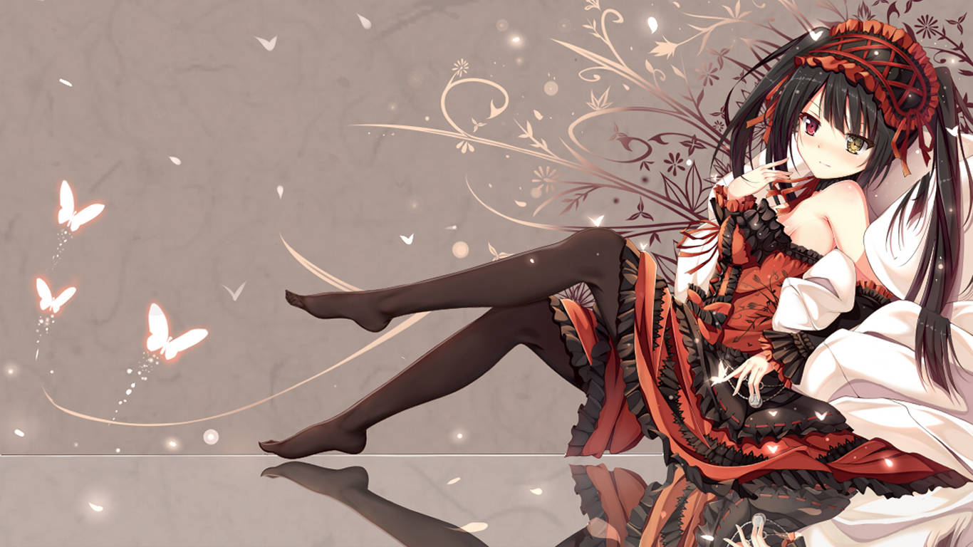 Anime Date A Live Oulike Kurumi Muurpapier